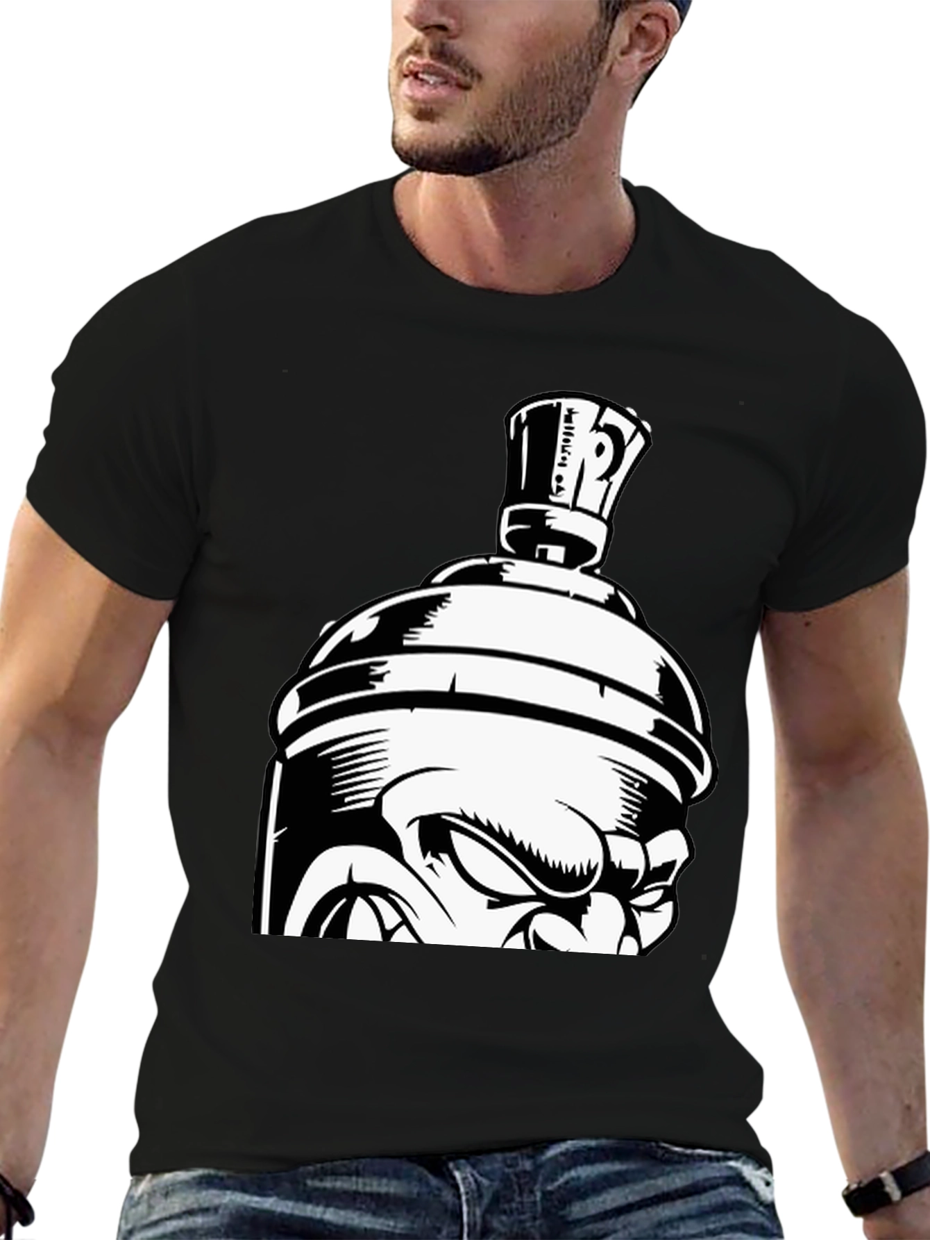 Angry Spray Can Graphic T-Shirt