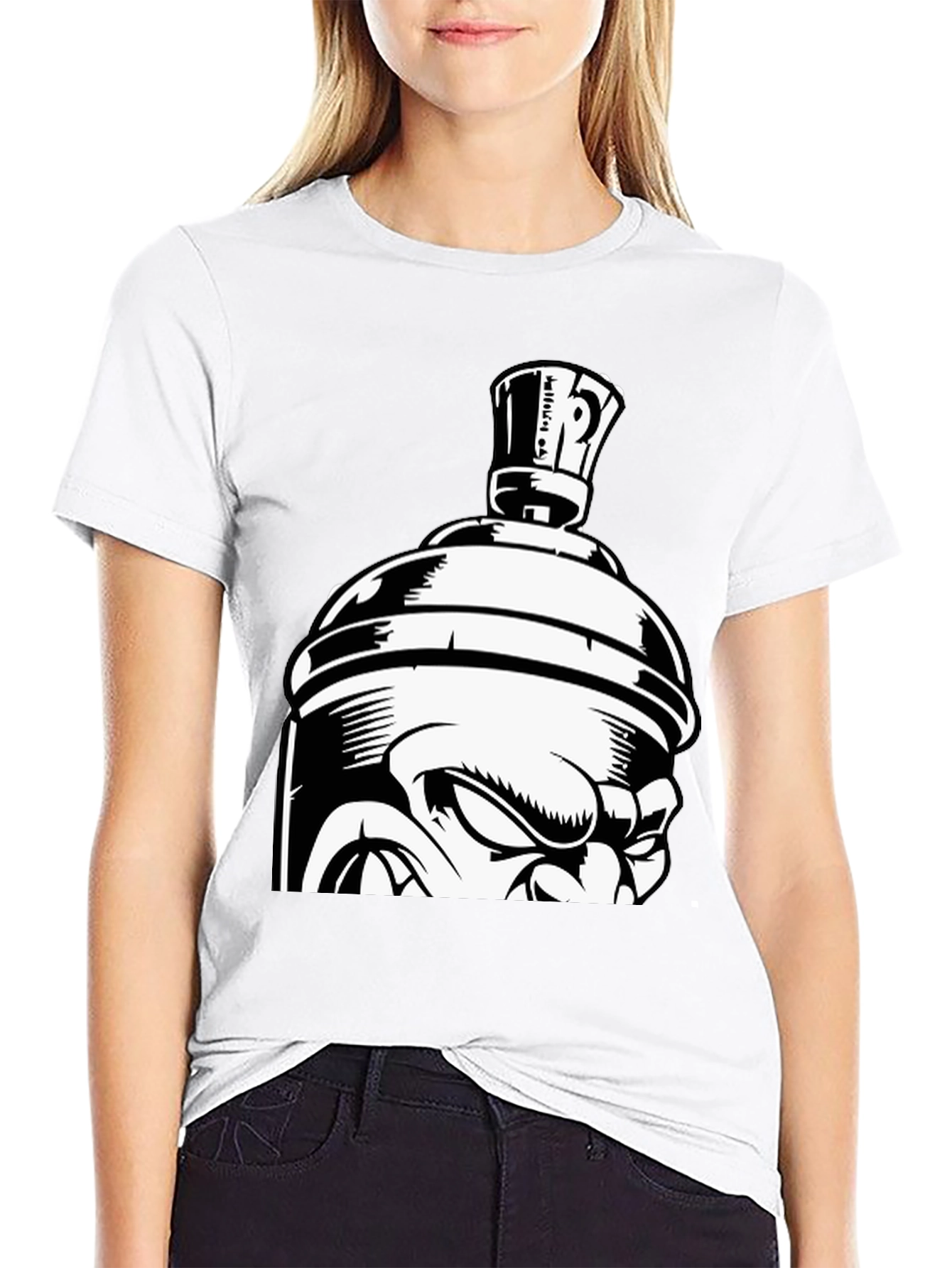 Angry Spray Can Graphic T-Shirt