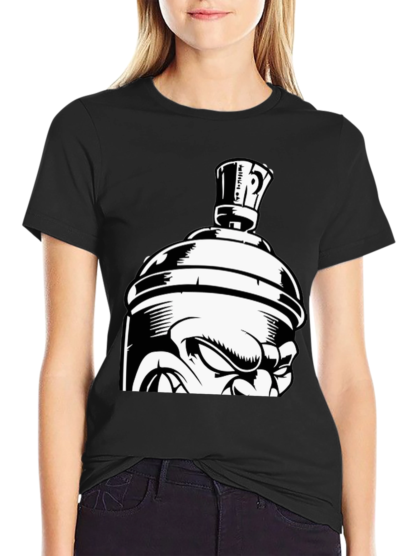 Angry Spray Can Graphic T-Shirt