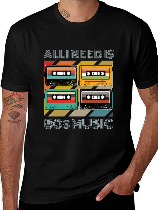 80s Music Cassette T-Shirt - Retro Style