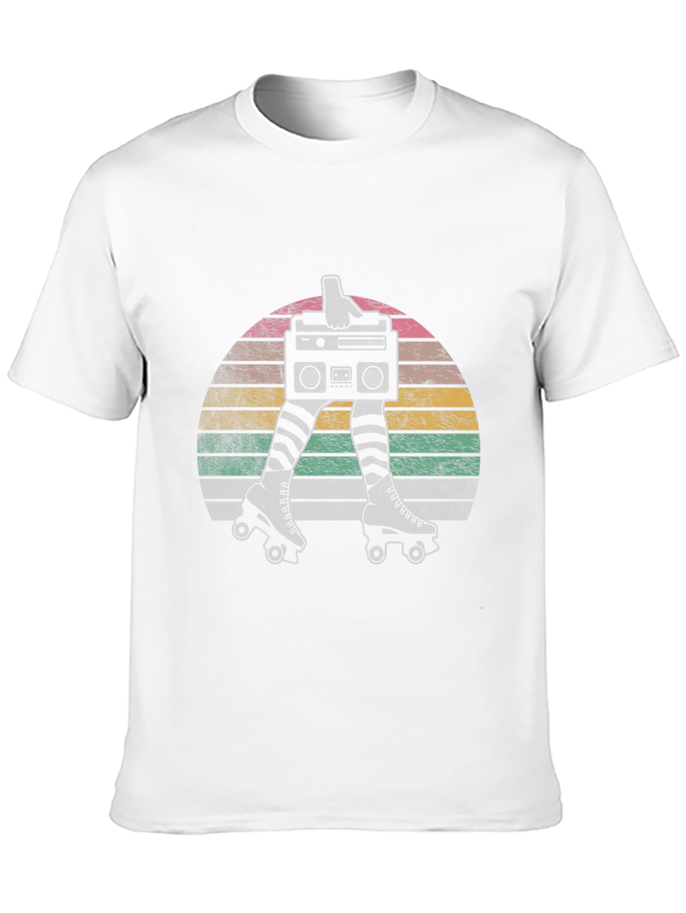 Retro Roller Skate Boombox T-Shirt