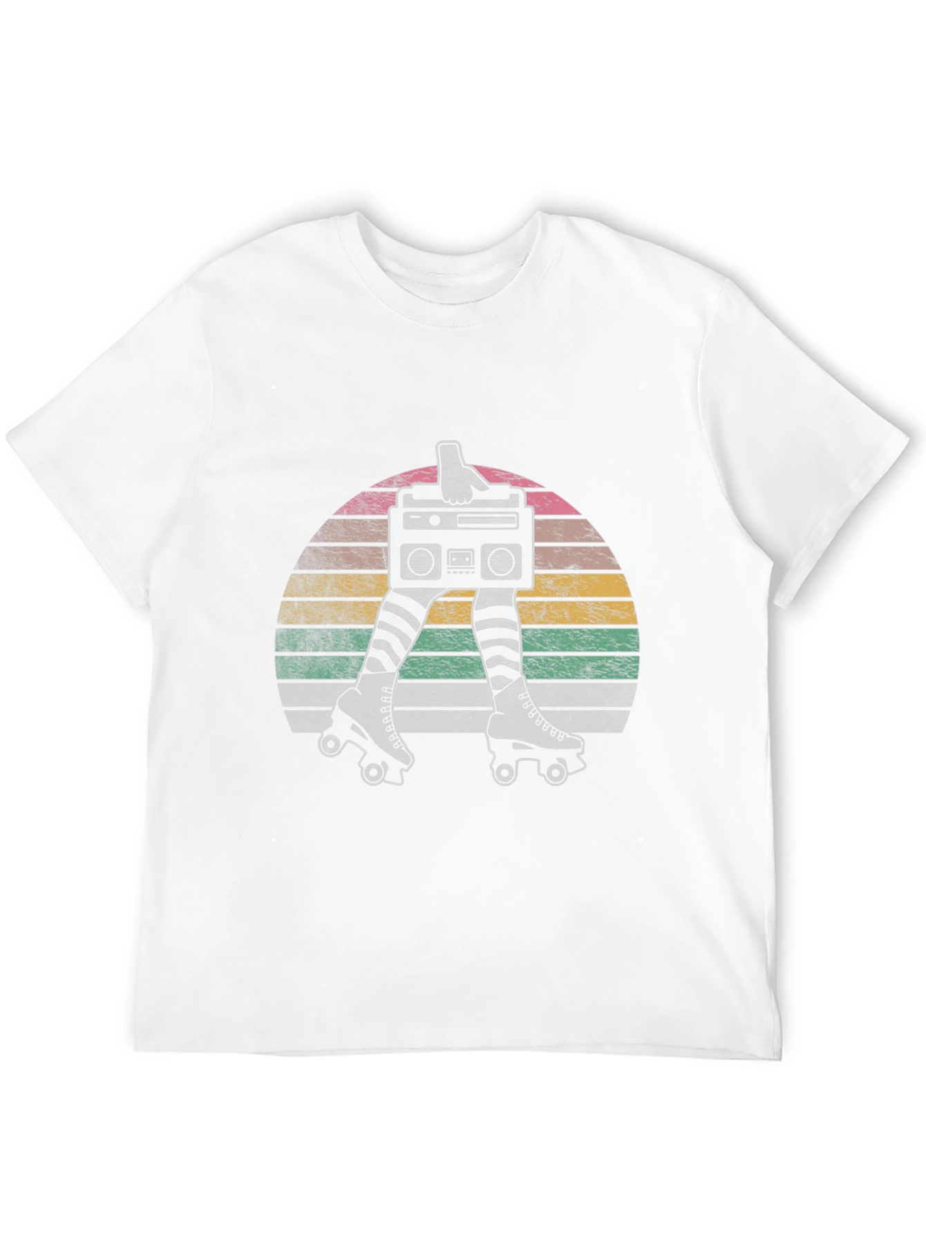 Retro Roller Skate Boombox T-Shirt