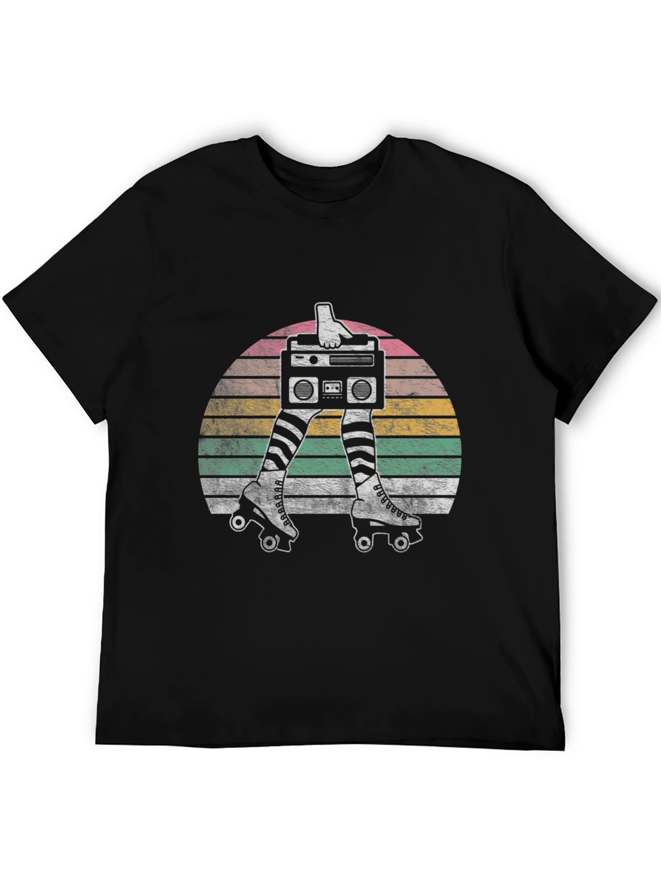 Retro Roller Skate Boombox T-Shirt