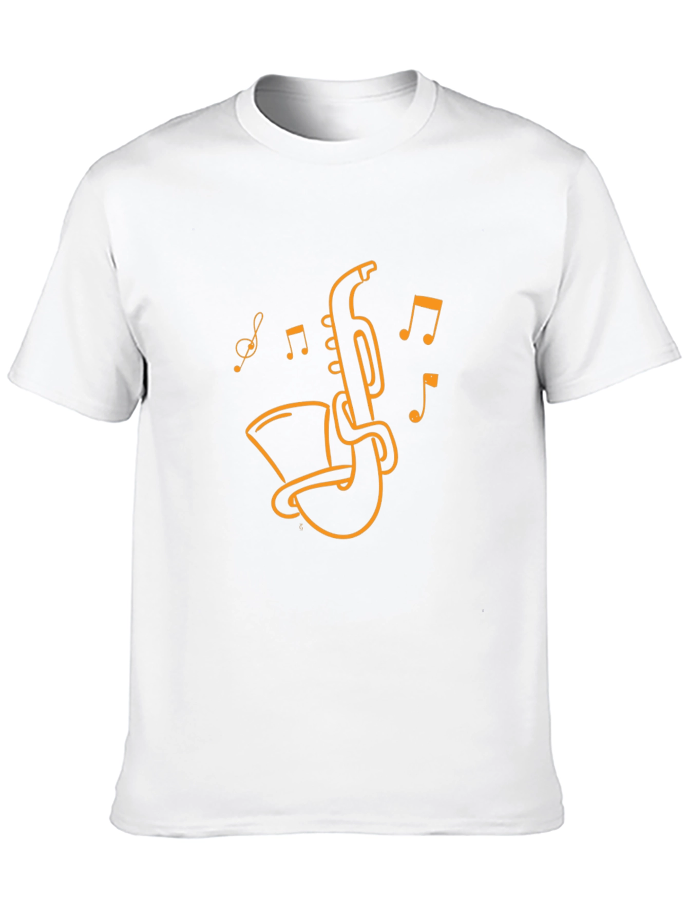Saxophone Music Graphic T-Shirt - Black