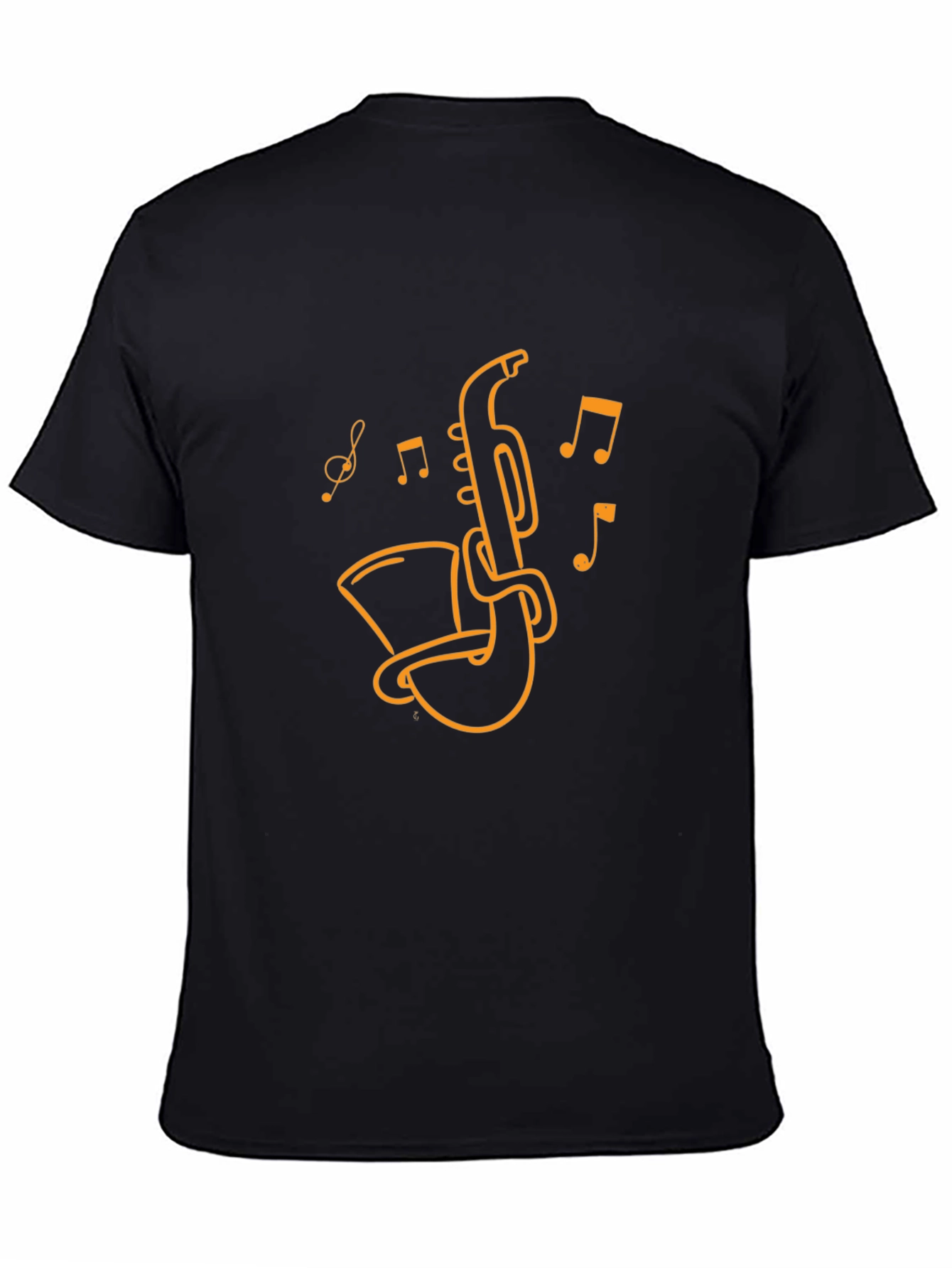 Saxophone Music Graphic T-Shirt - Black