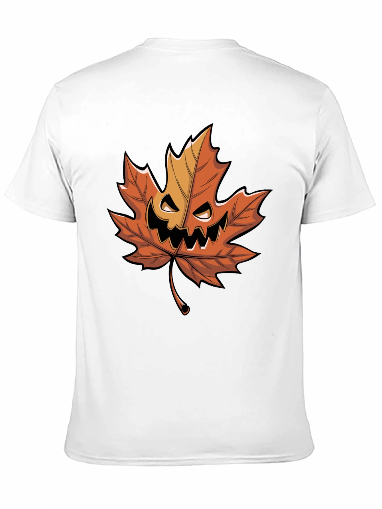 Halloween Pumpkin Maple Leaf Graphic Tee