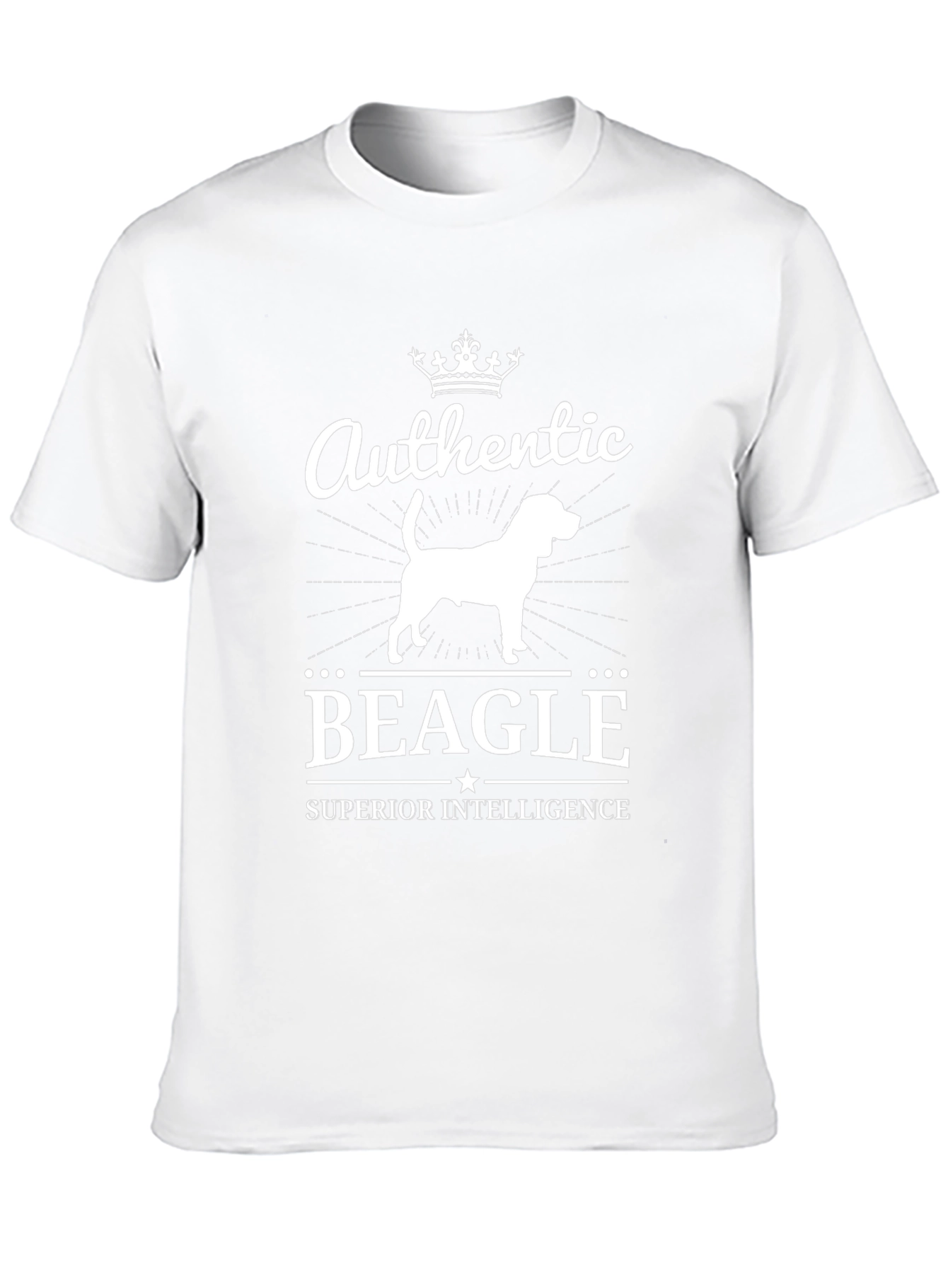 Authentic Beagle Superior Intelligence Black T-Shirt