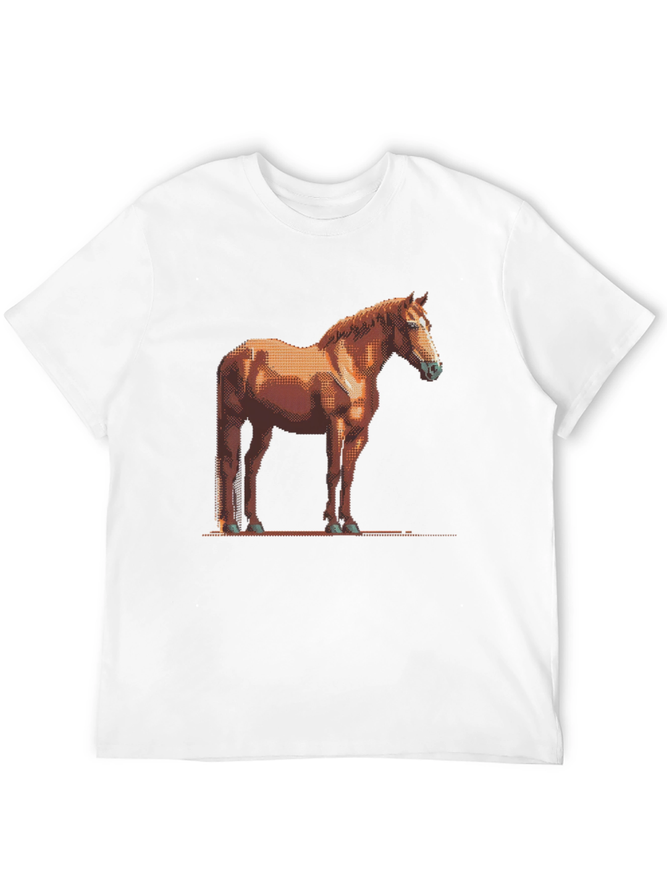 Pixelated Horse Graphic Tee - Unisex