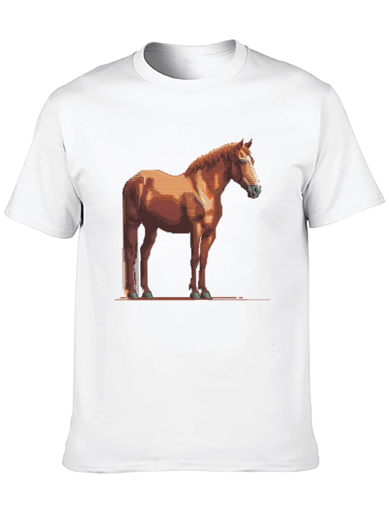Pixelated Horse Graphic Tee - Unisex