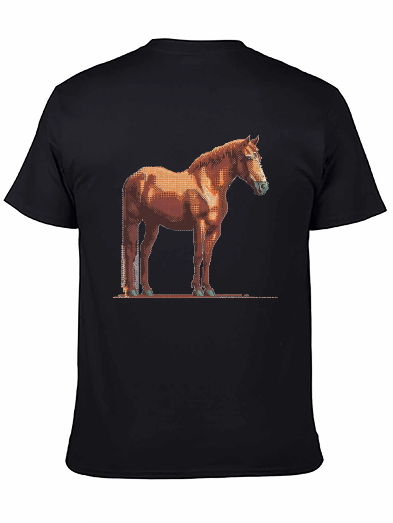 Pixelated Horse Graphic Tee - Unisex