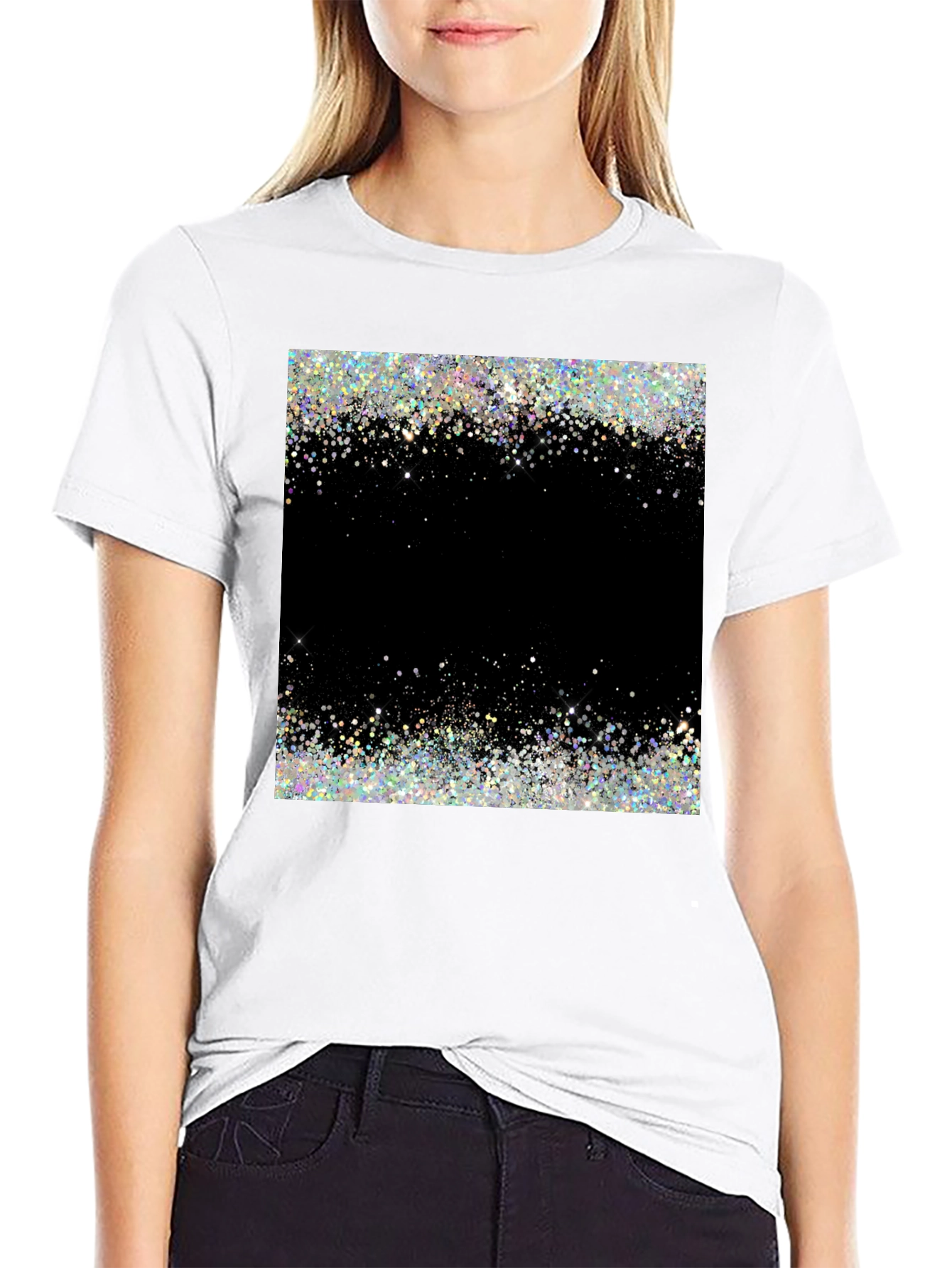 Sparkling Galaxy Black T-Shirt
