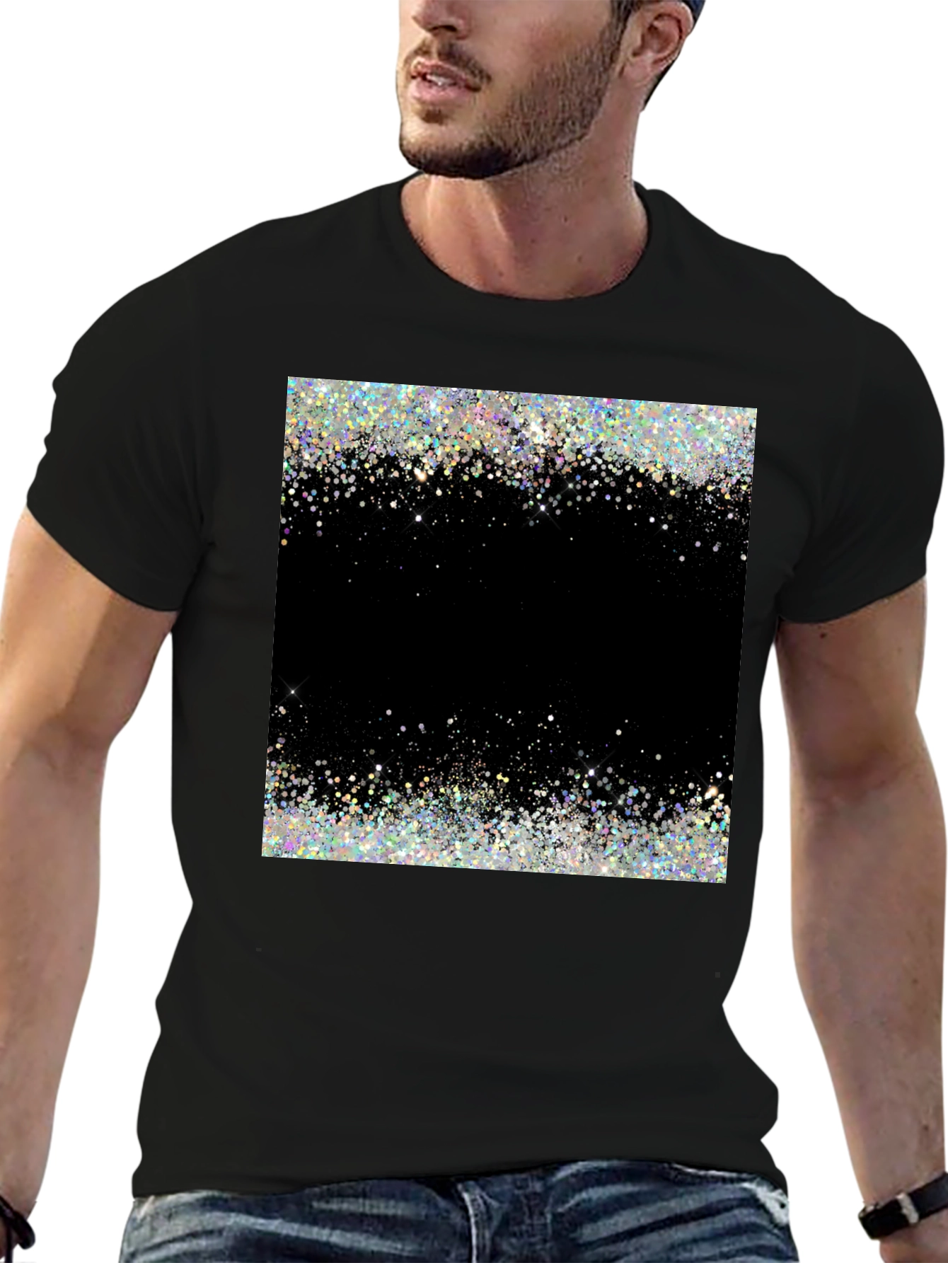 Sparkling Galaxy Black T-Shirt