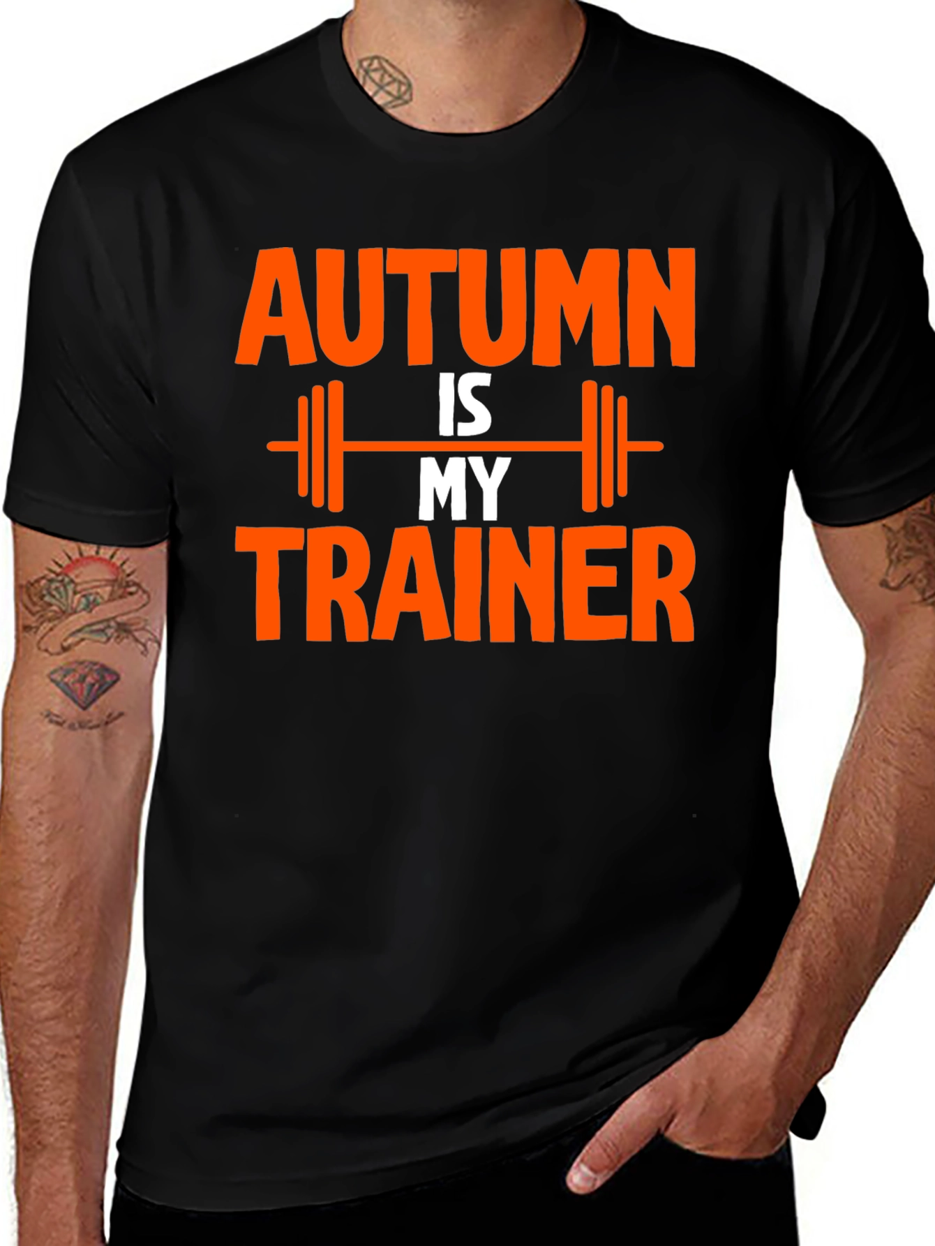 Autumn is My Trainer Black T-Shirt