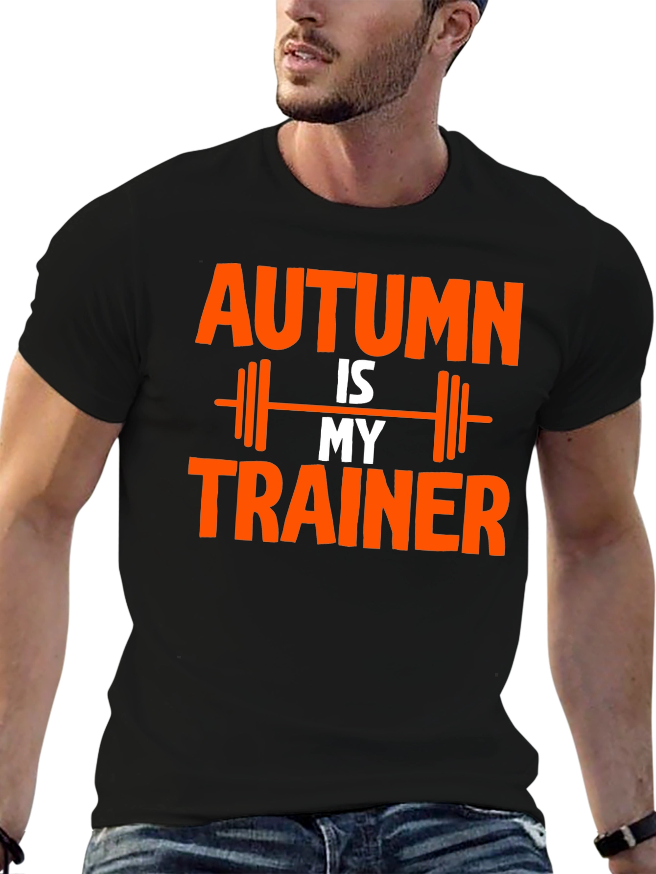 Autumn is My Trainer Black T-Shirt