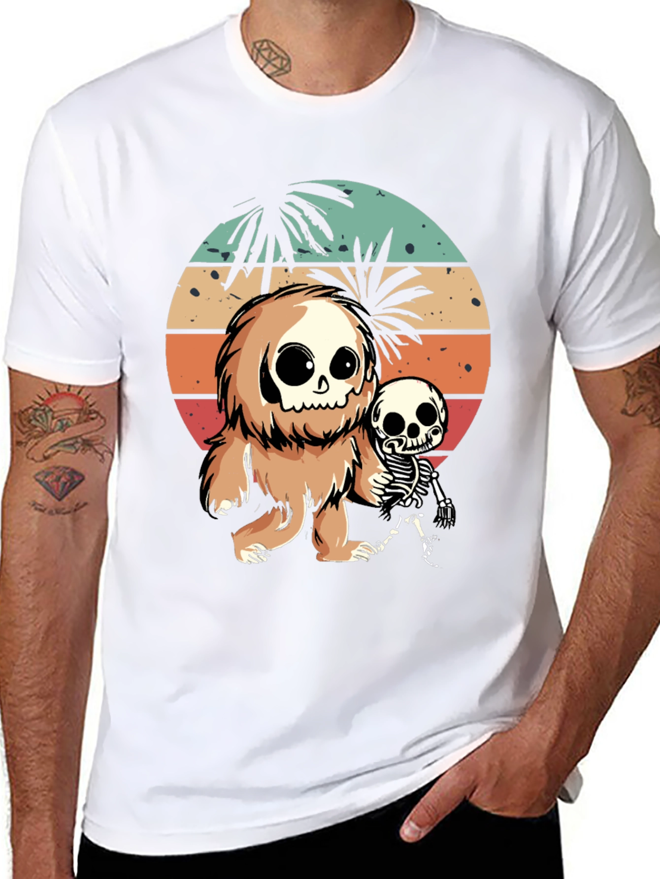 Bigfoot & Skeleton Tee: Beach Vibes