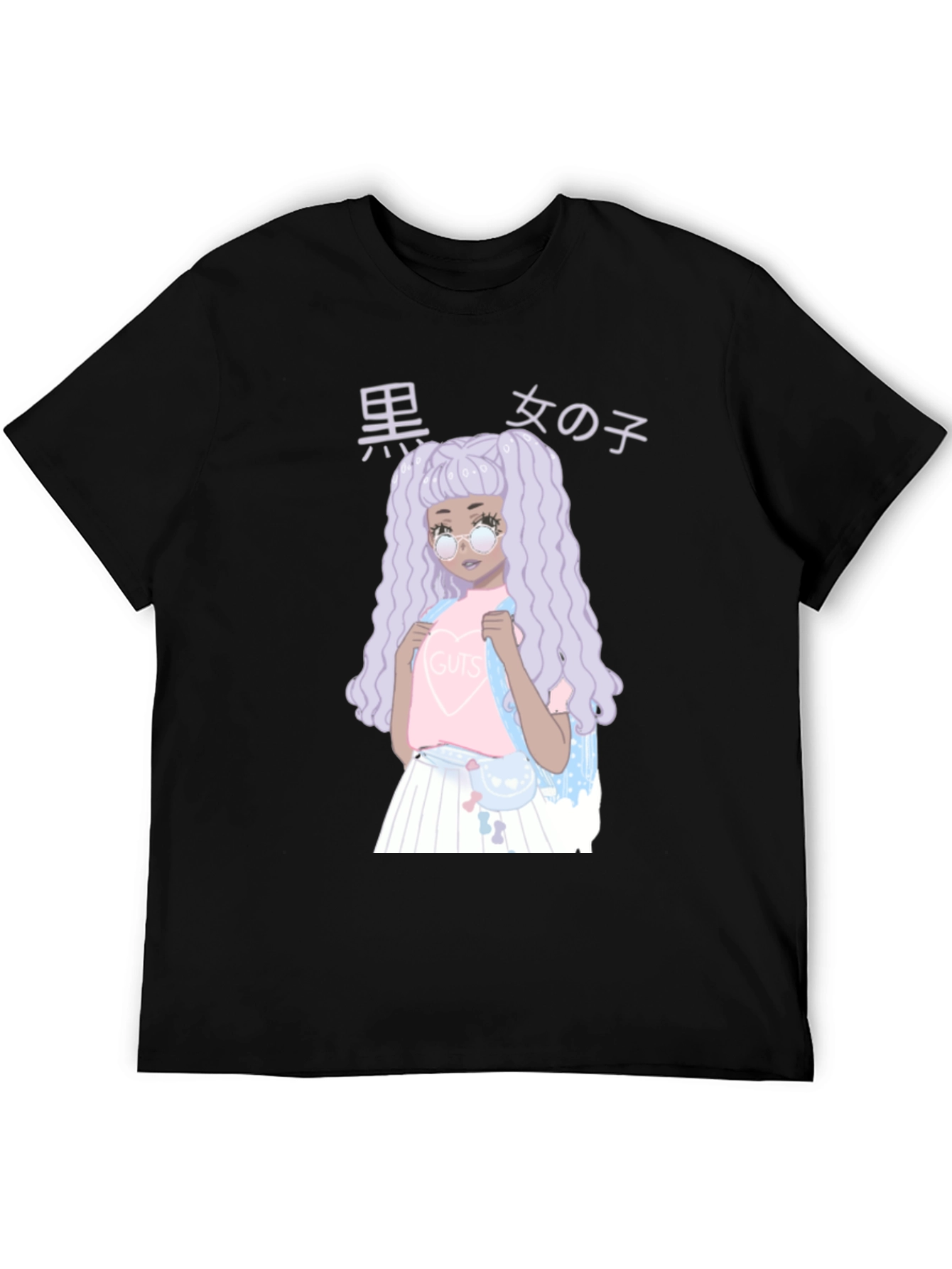 Anime Girl Graphic Black T-Shirt - Unique Fashion Tee