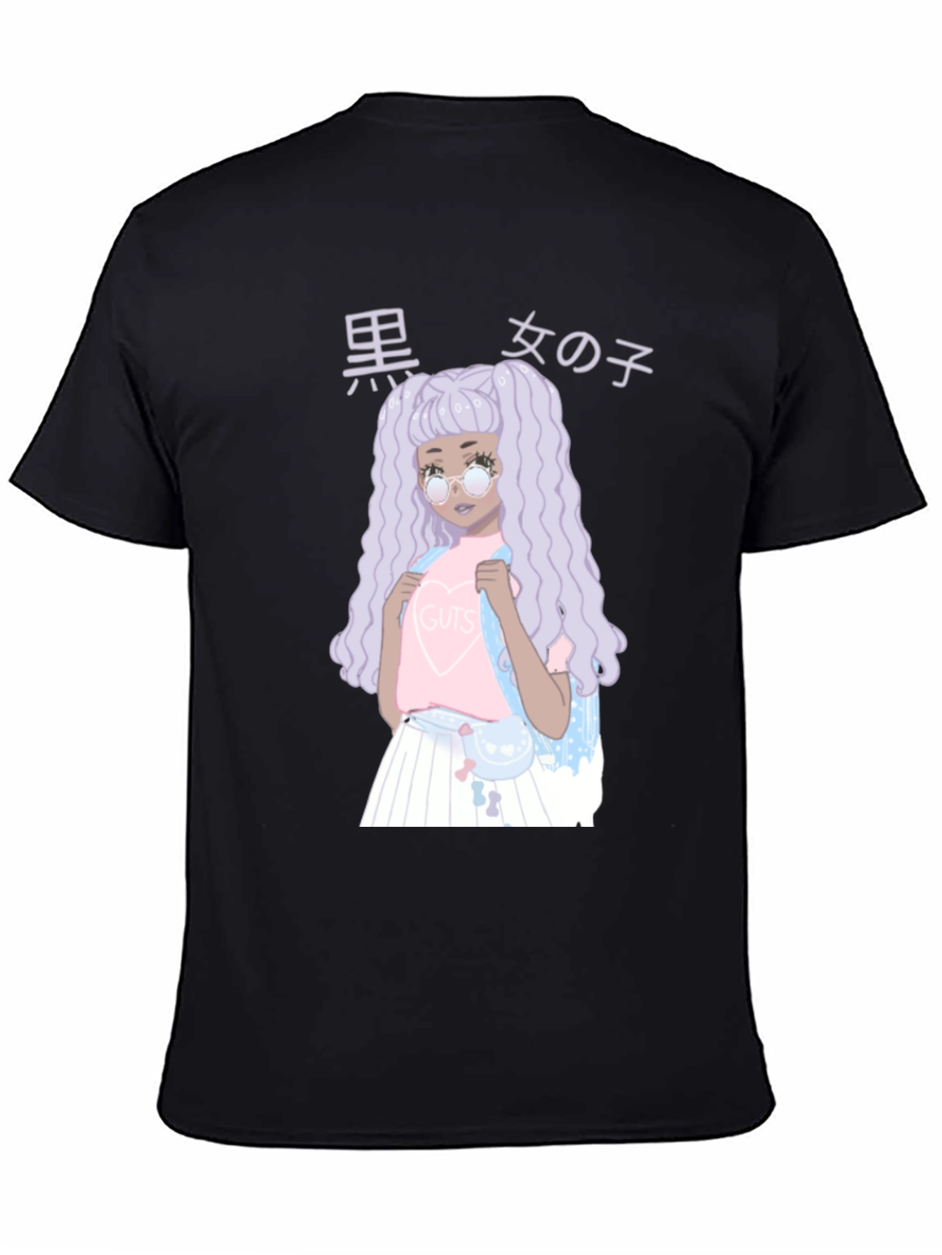 Anime Girl Graphic Black T-Shirt - Unique Fashion Tee