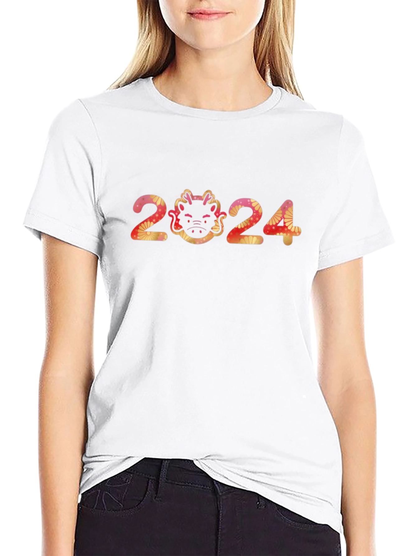 Chinese New Year 2024 Dragon Graphic T-Shirt