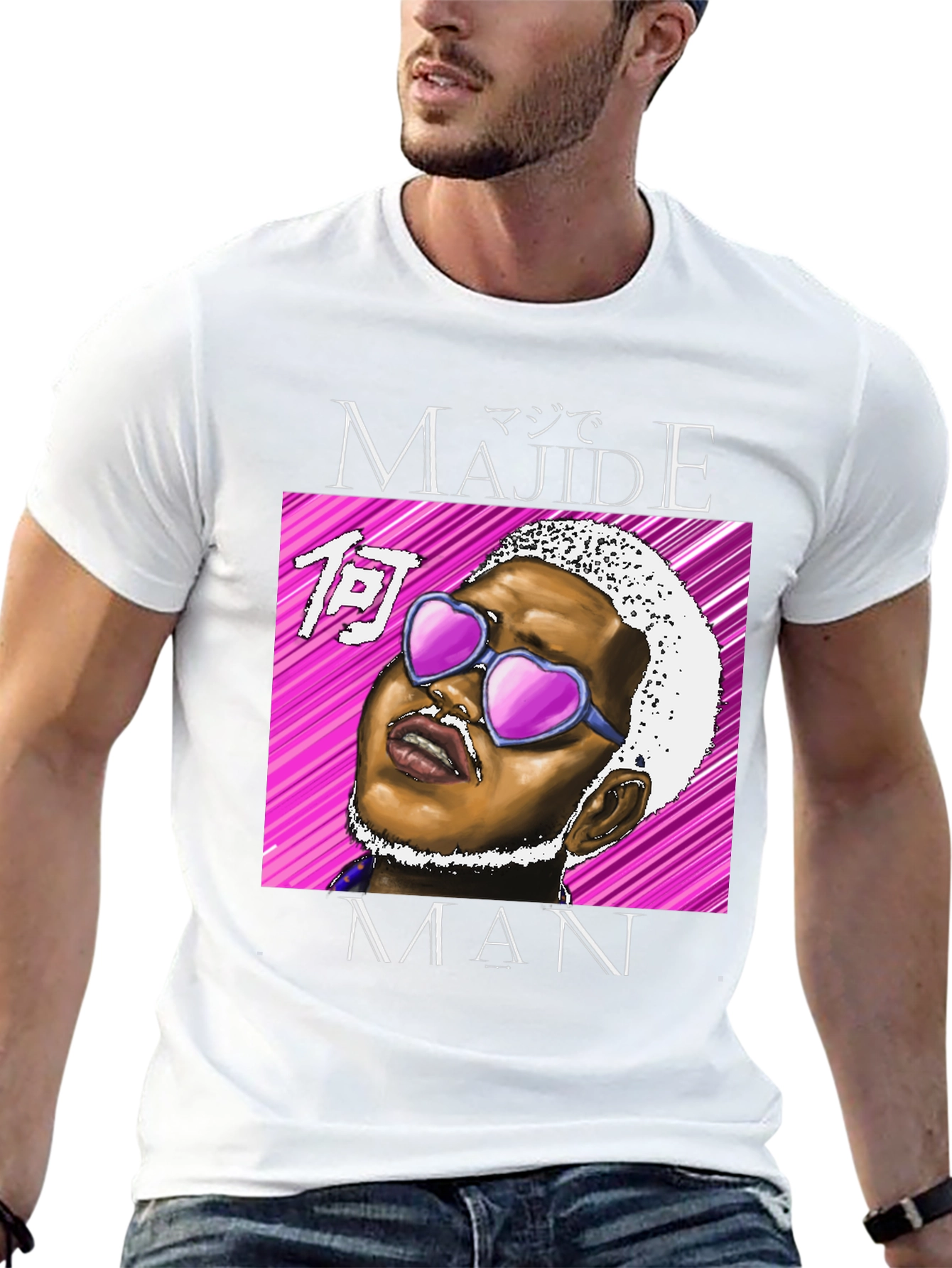 Majide Man T-Shirt - Black Graphic Tee