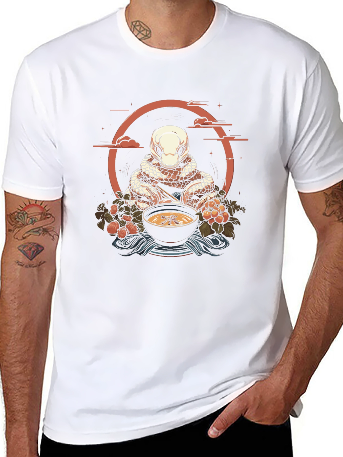 Snake Ramen Black Tee