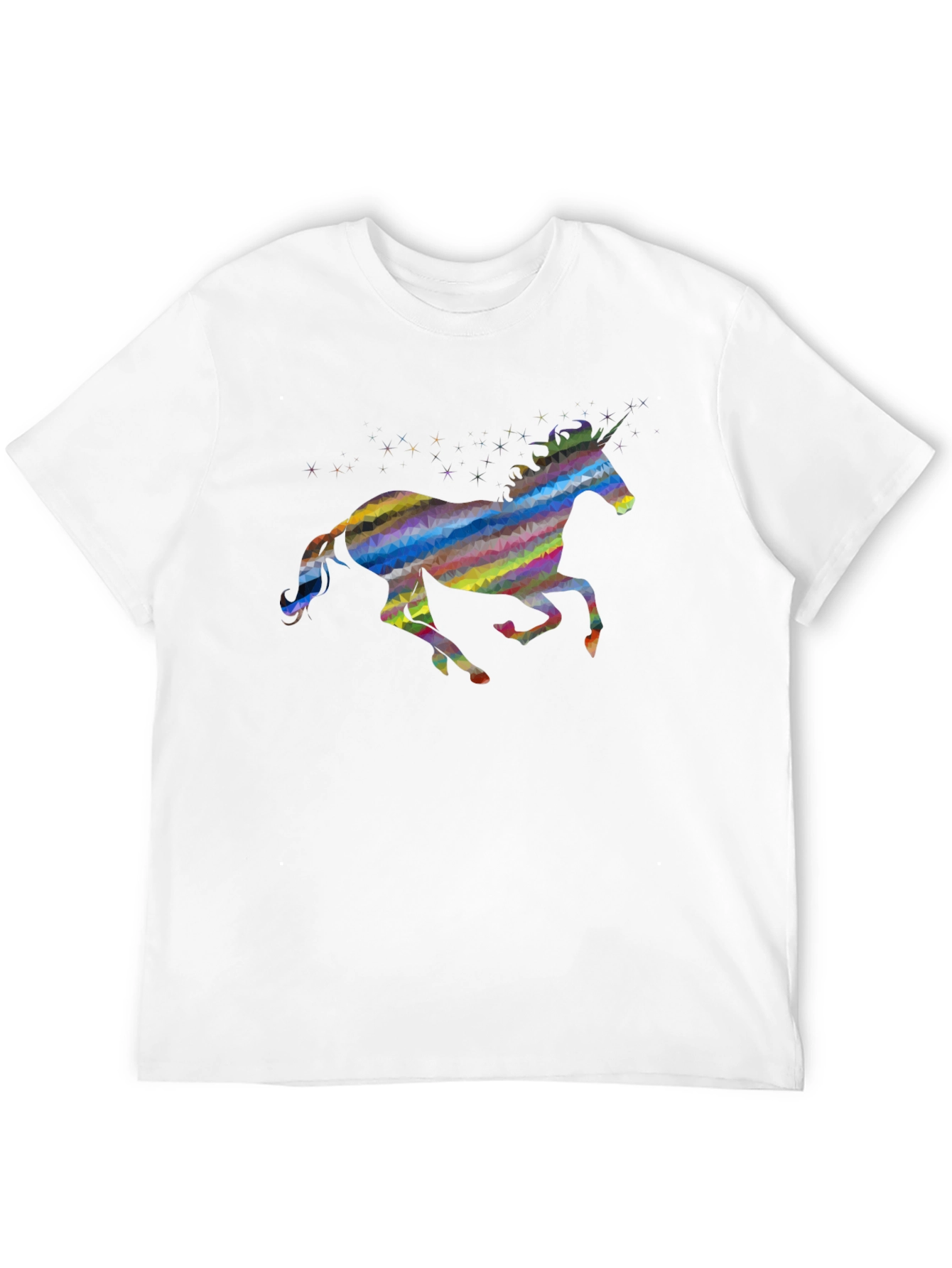 Rainbow Unicorn Graphic Tee - Black