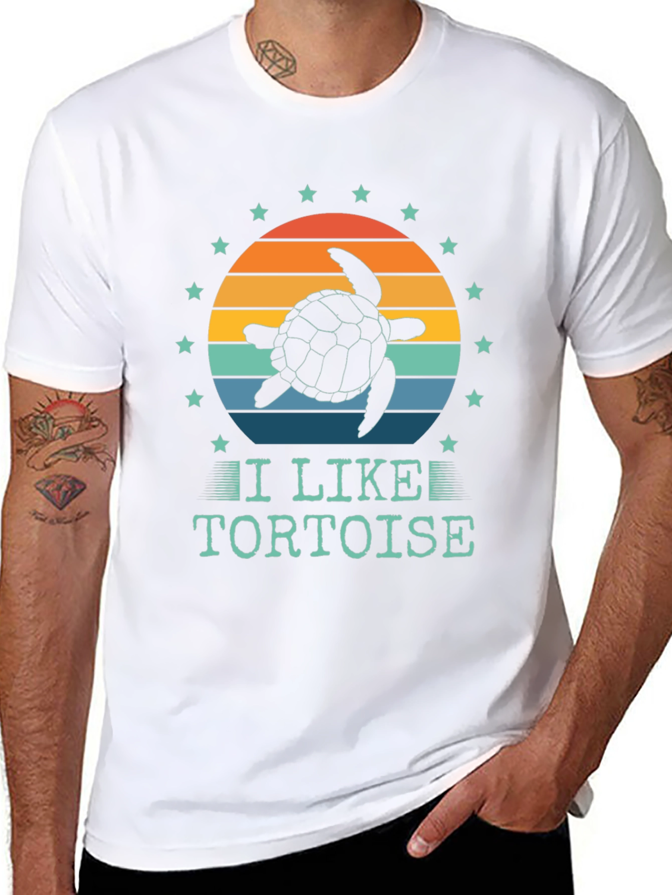 I Like Tortoise T-Shirt - Sunset Design