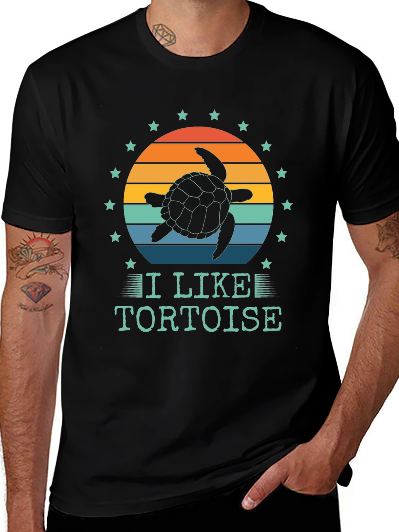 I Like Tortoise T-Shirt - Sunset Design
