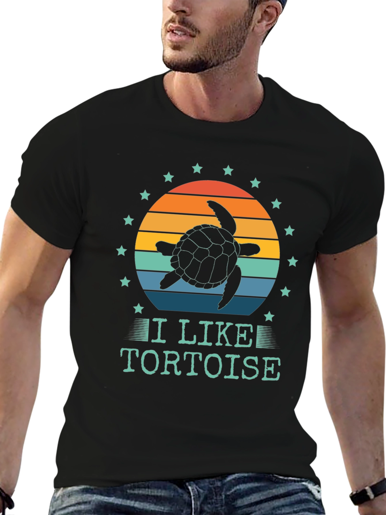 I Like Tortoise T-Shirt - Sunset Design