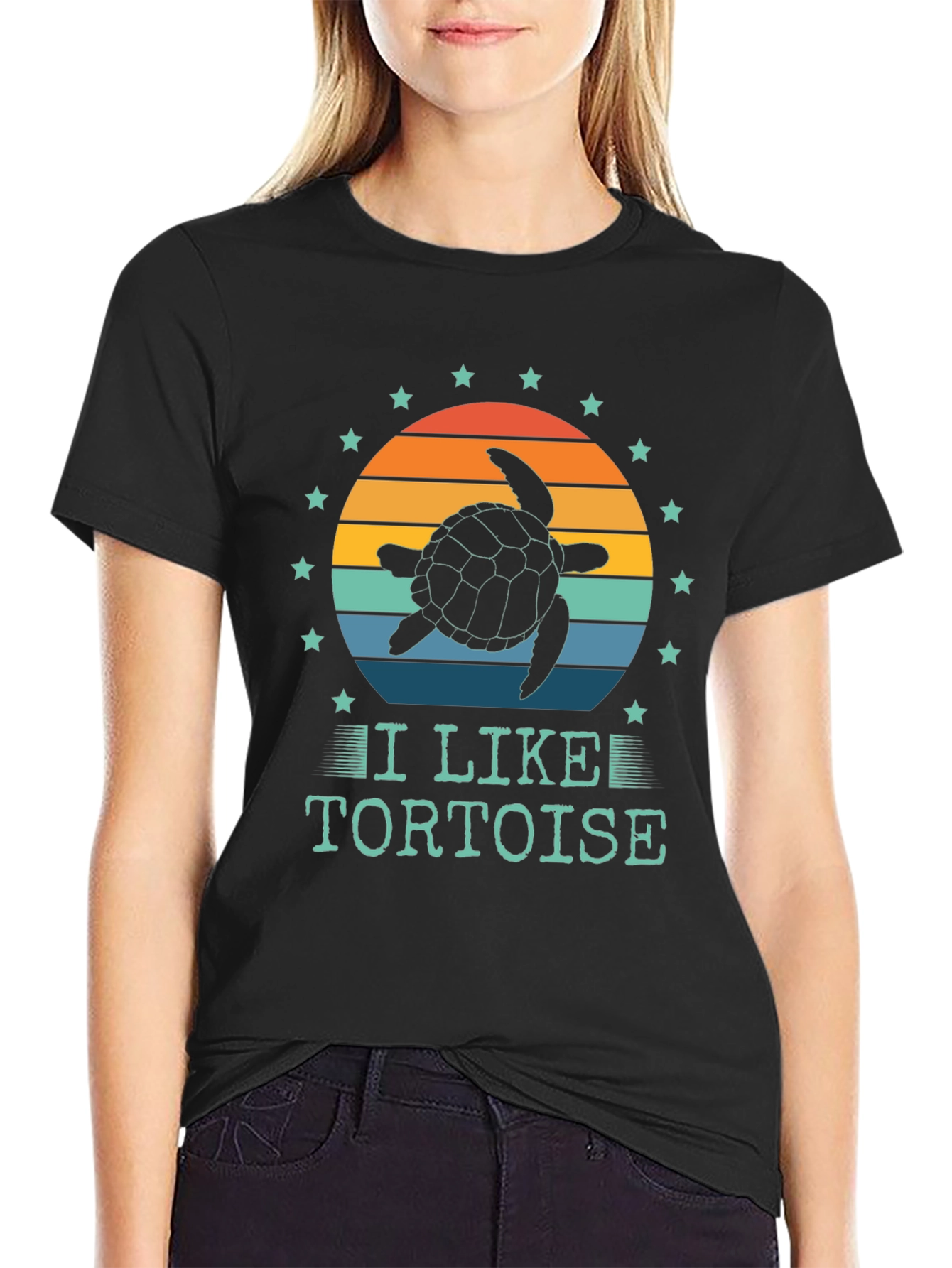 I Like Tortoise T-Shirt - Sunset Design