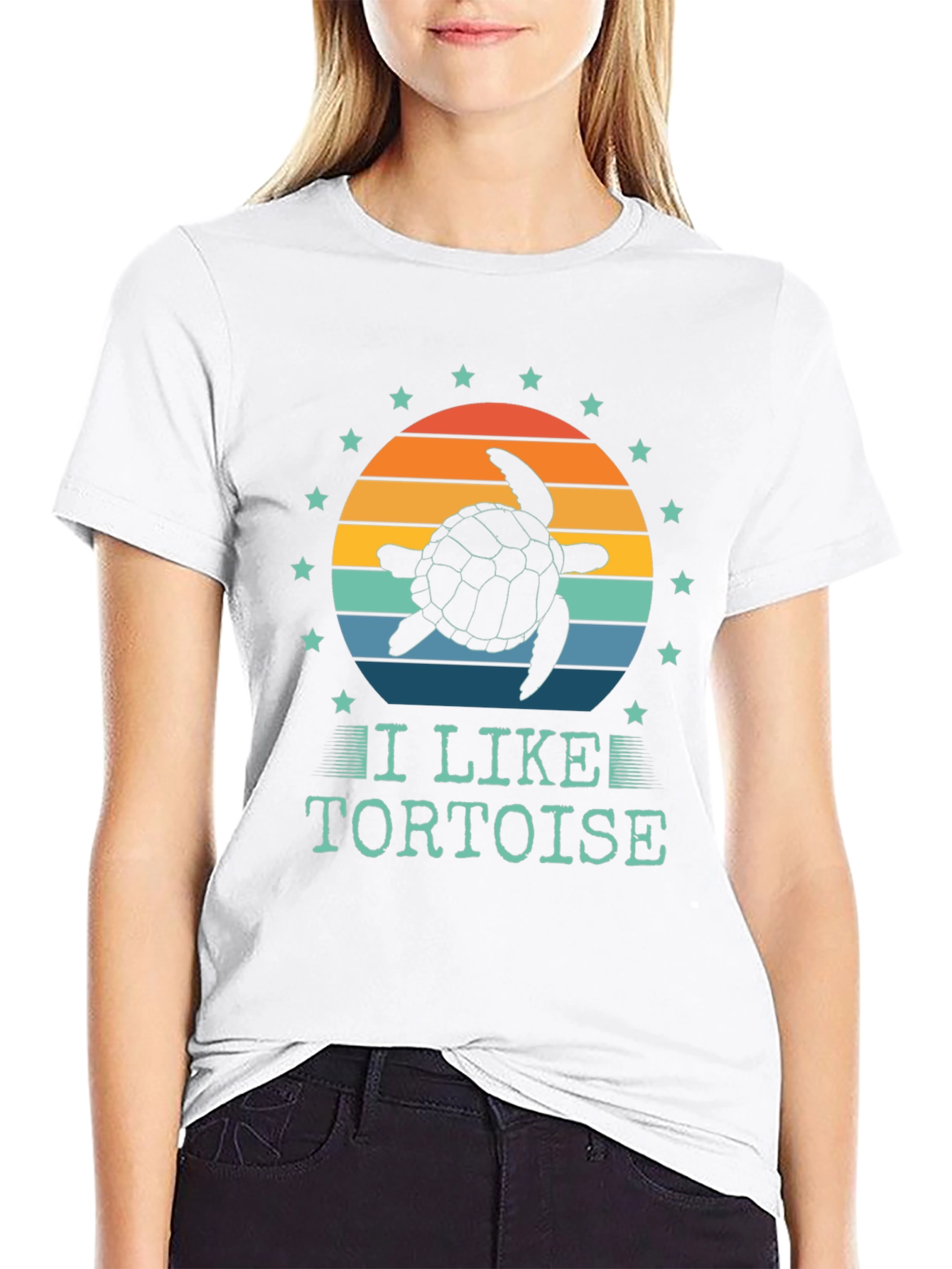 I Like Tortoise T-Shirt - Sunset Design