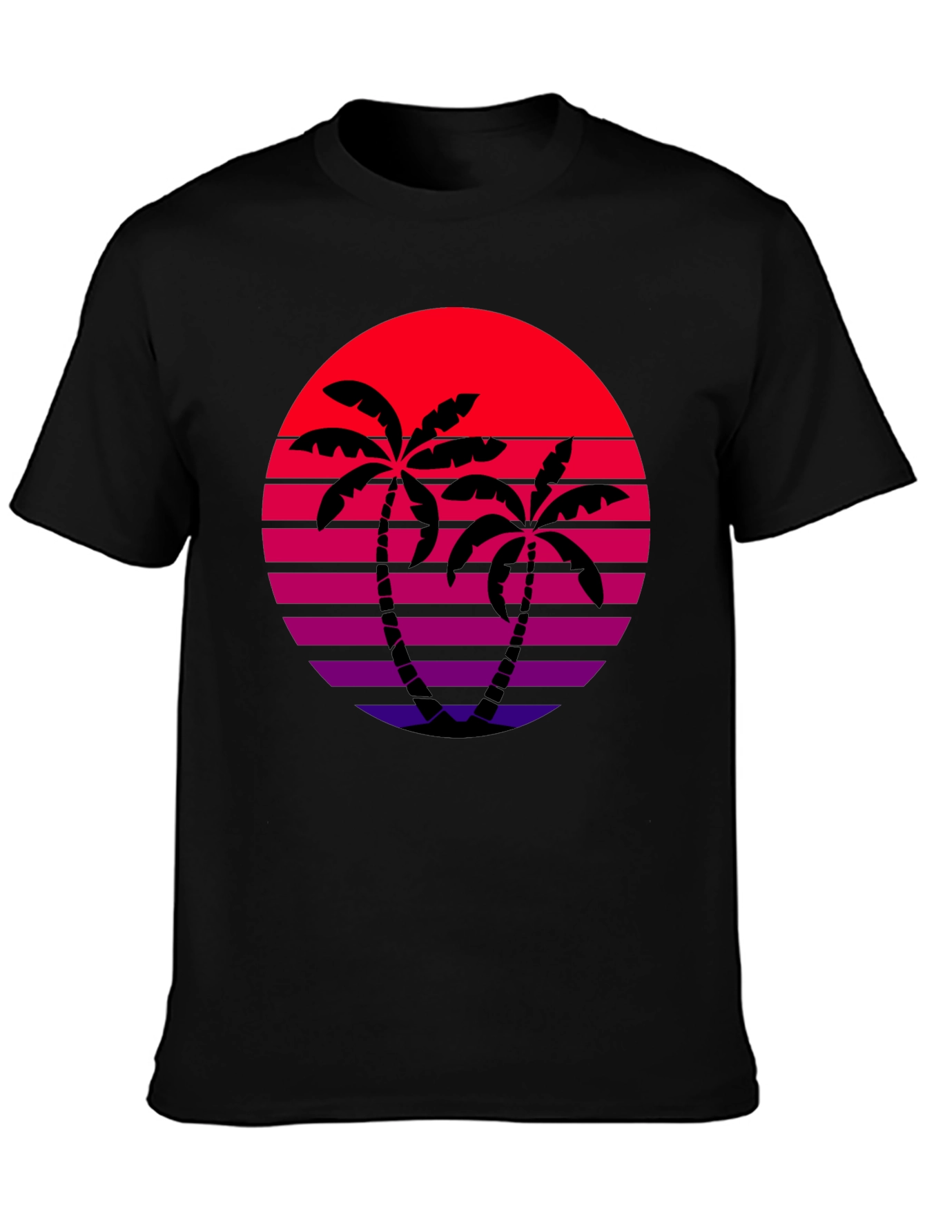 Retro Sunset Palm Tree Graphic Tee