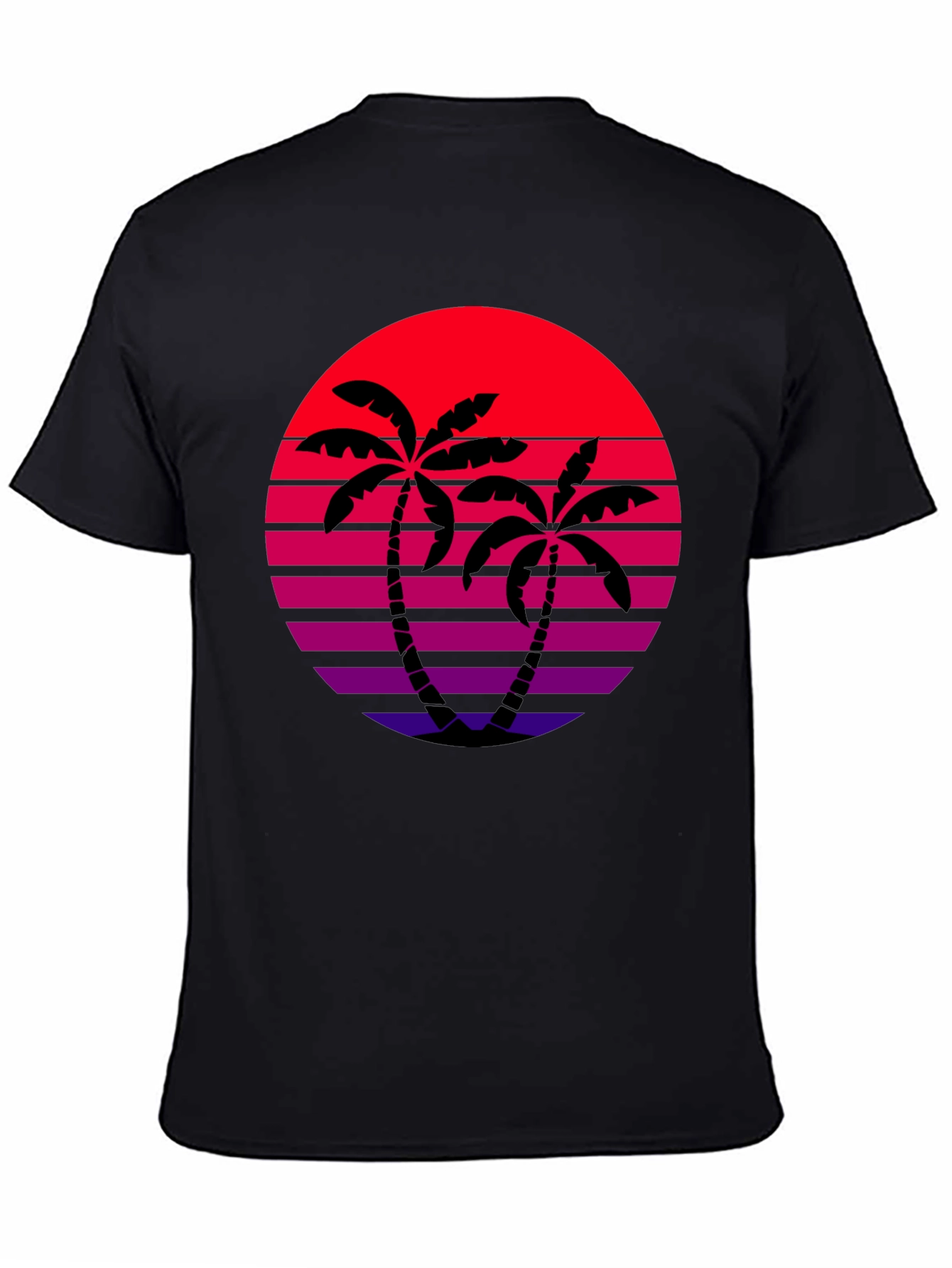 Retro Sunset Palm Tree Graphic Tee