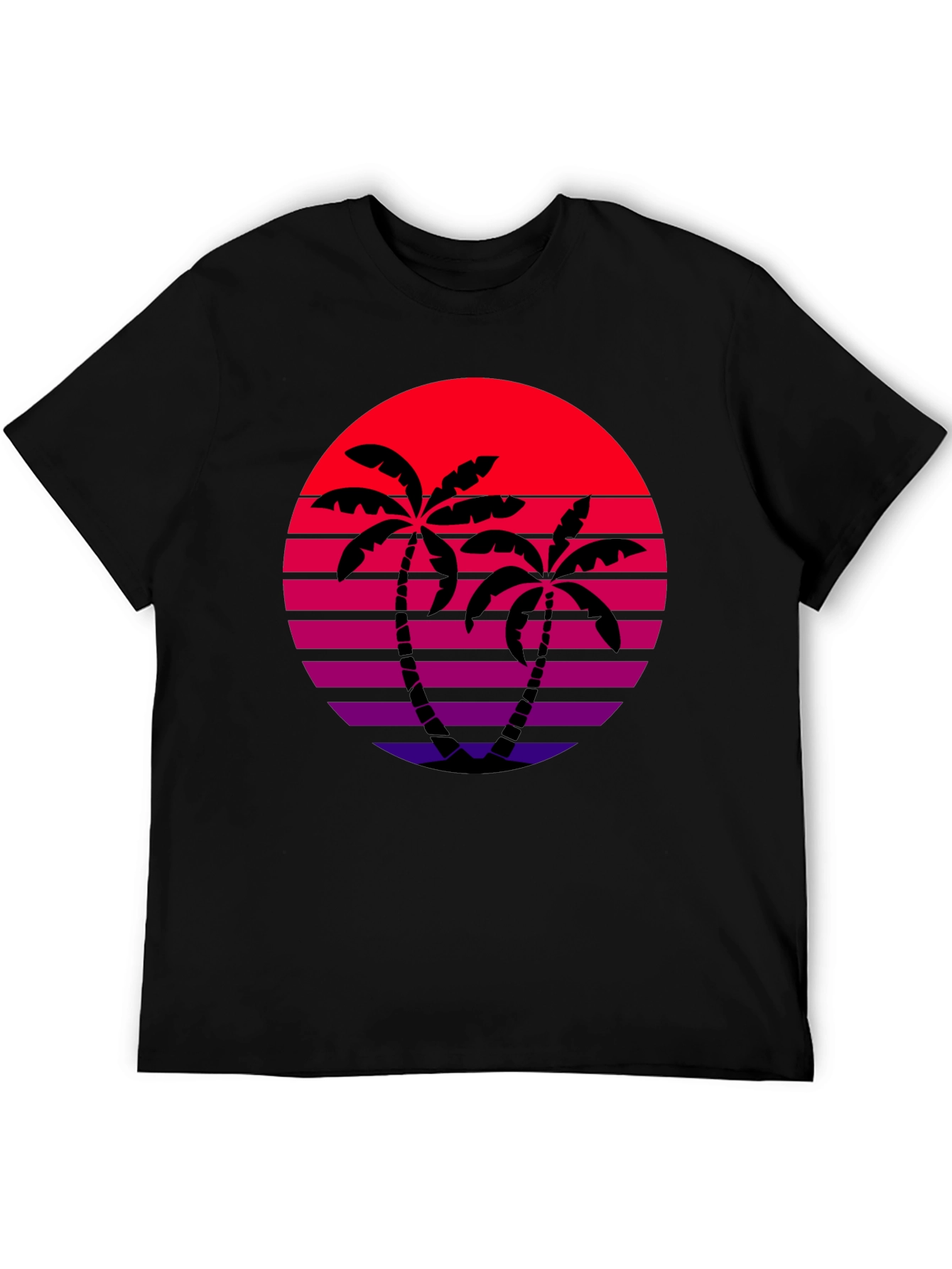 Retro Sunset Palm Tree Graphic Tee