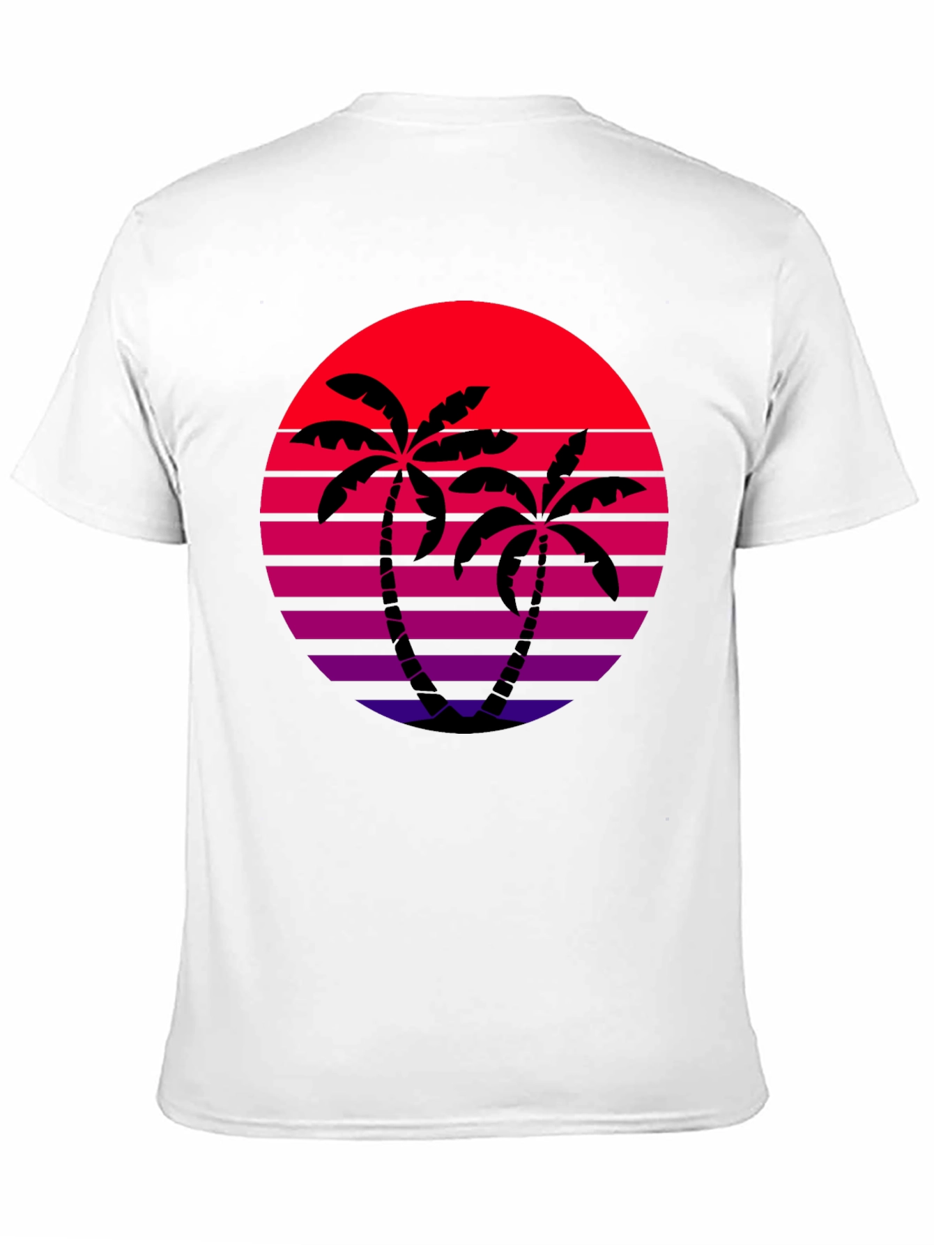 Retro Sunset Palm Tree Graphic Tee