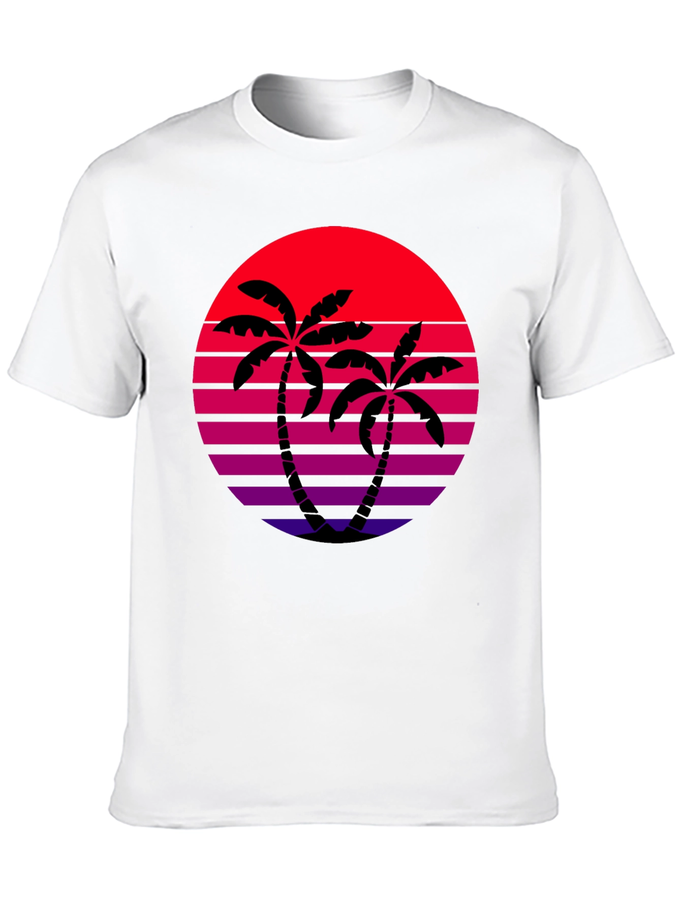 Retro Sunset Palm Tree Graphic Tee