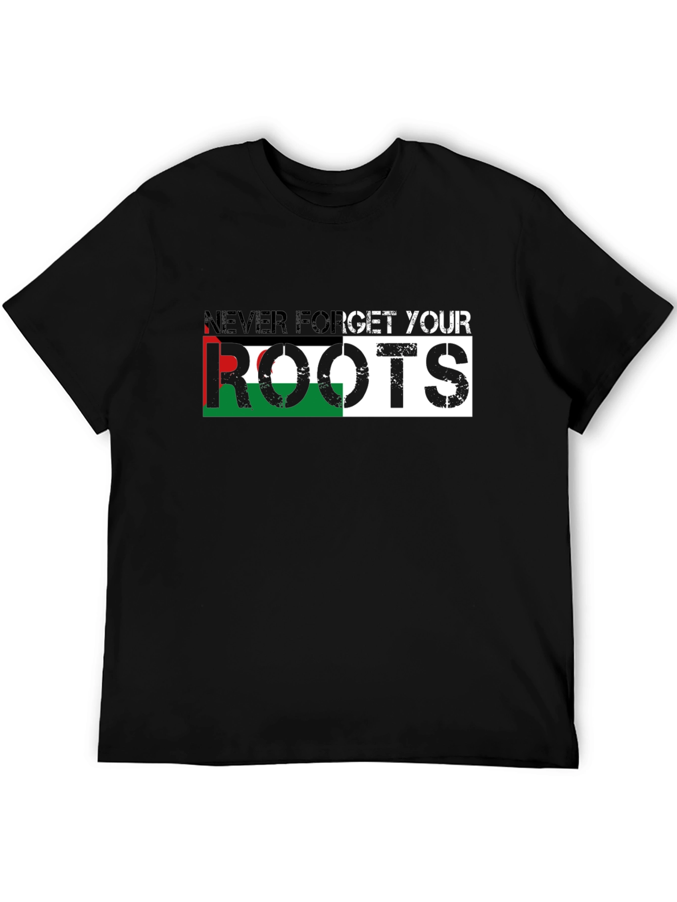 Never Forget Your Roots Black T-Shirt
