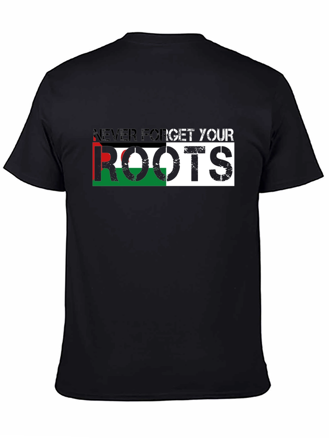 Never Forget Your Roots Black T-Shirt
