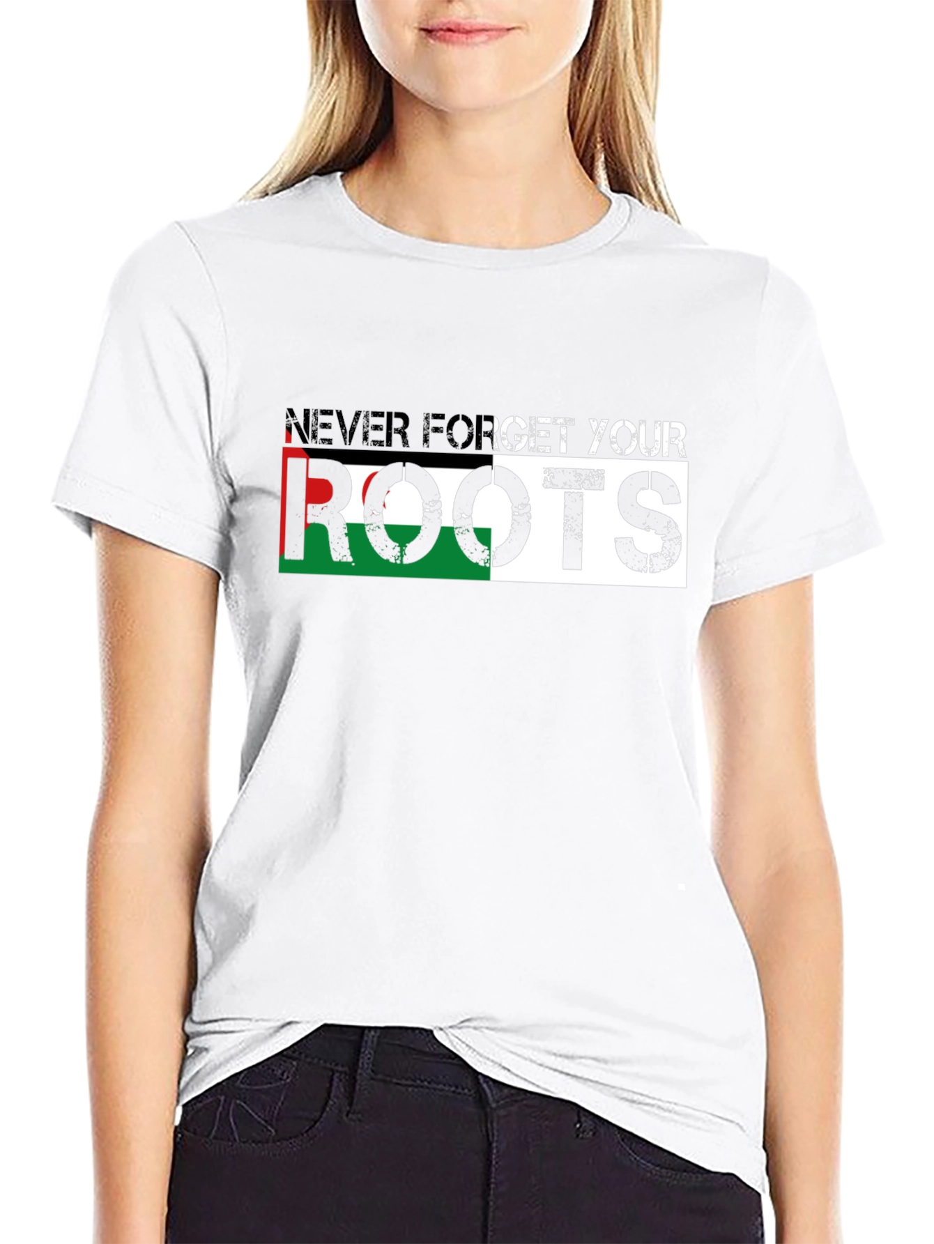 Never Forget Your Roots Black T-Shirt