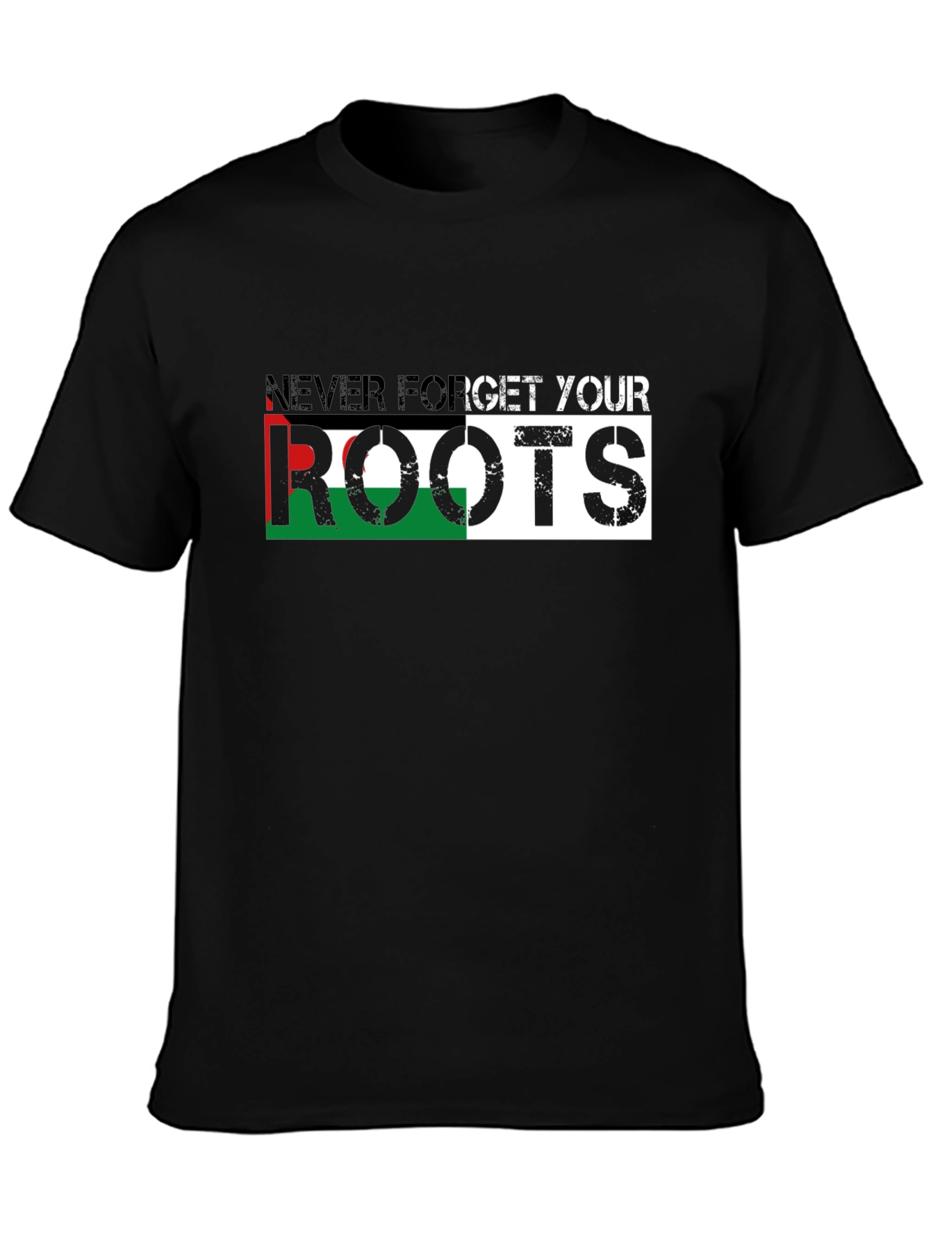 Never Forget Your Roots Black T-Shirt