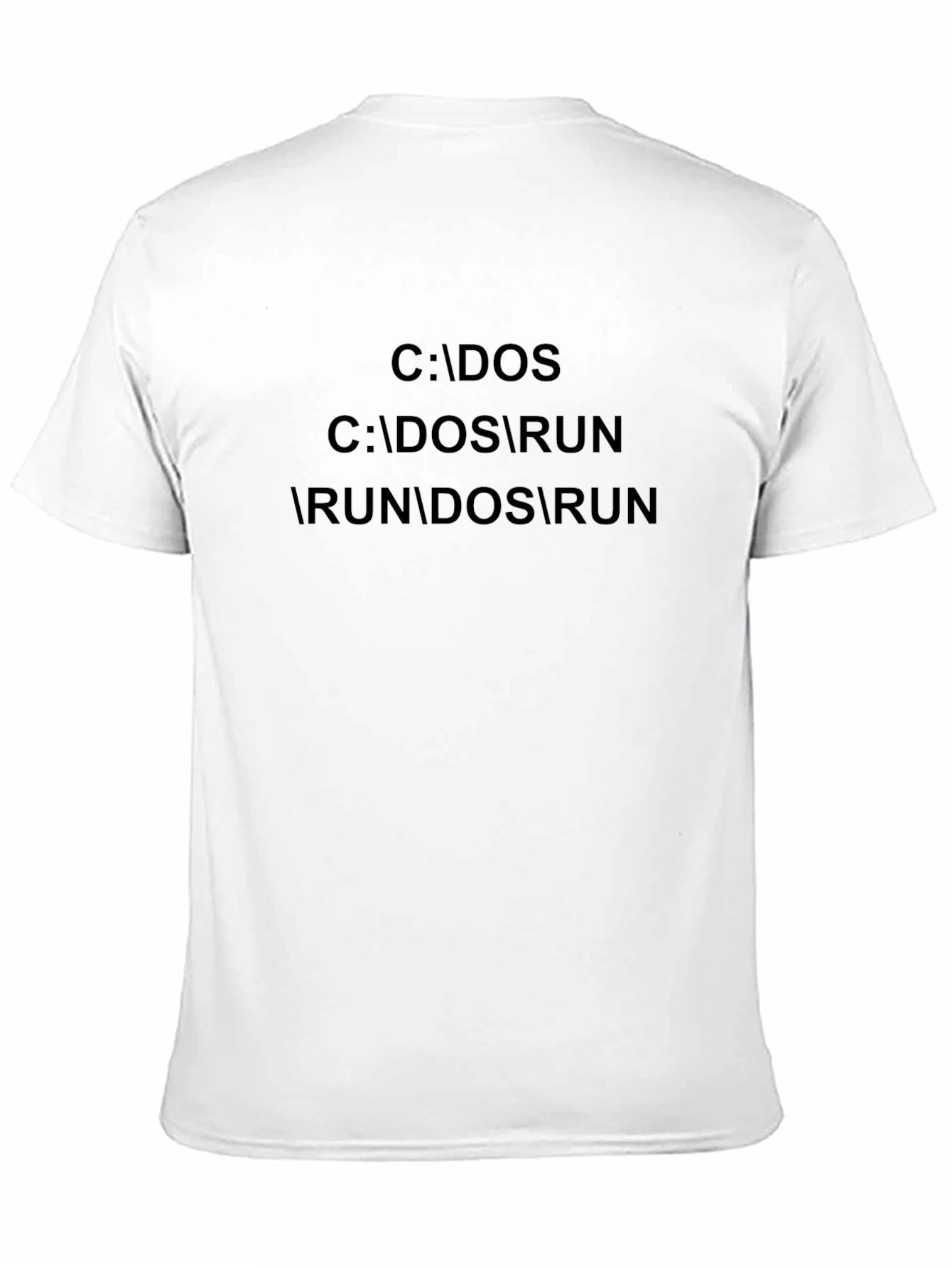 C:\DOS Programmer Humor Black T-Shirt