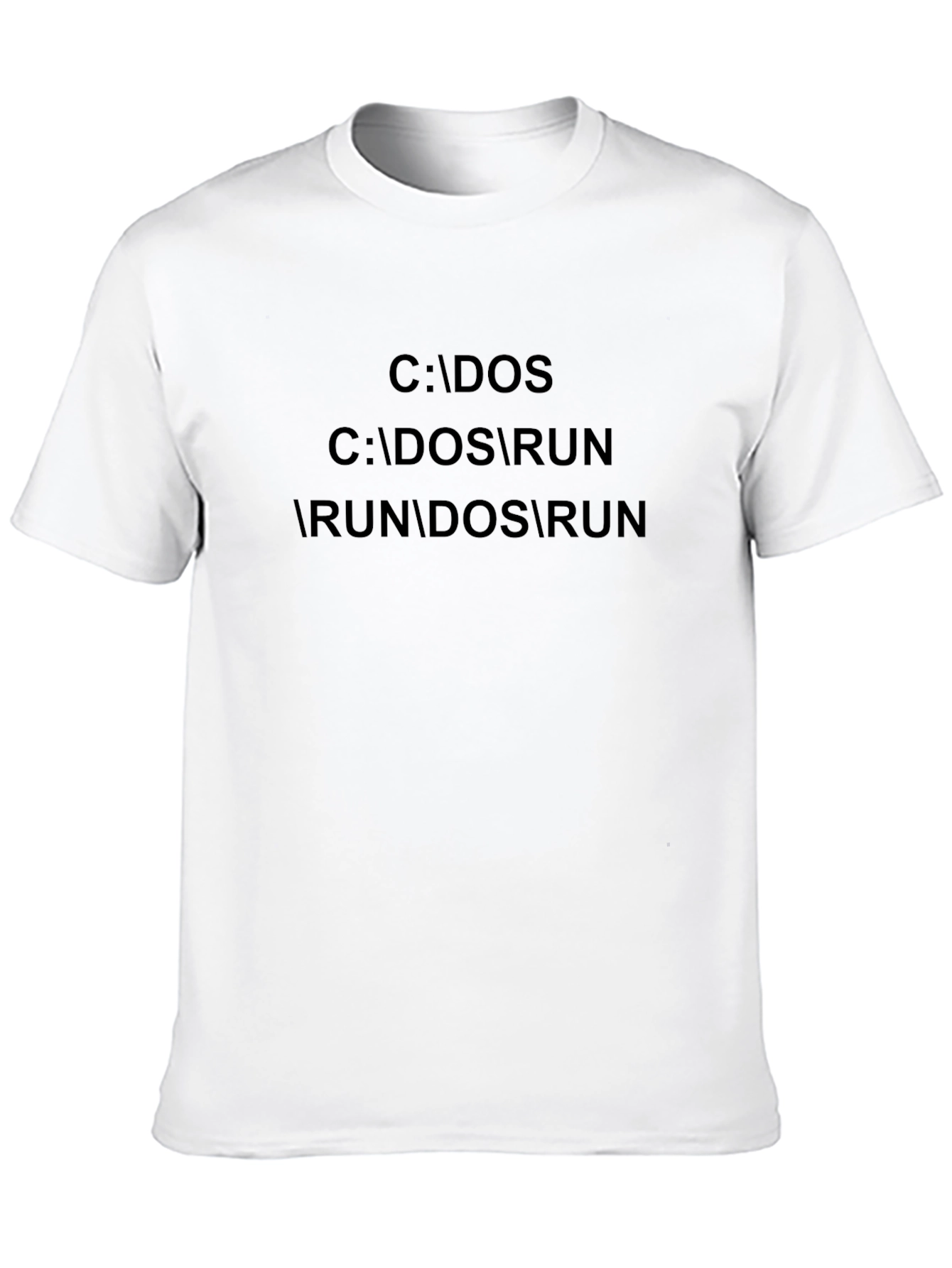 C:\DOS Programmer Humor Black T-Shirt