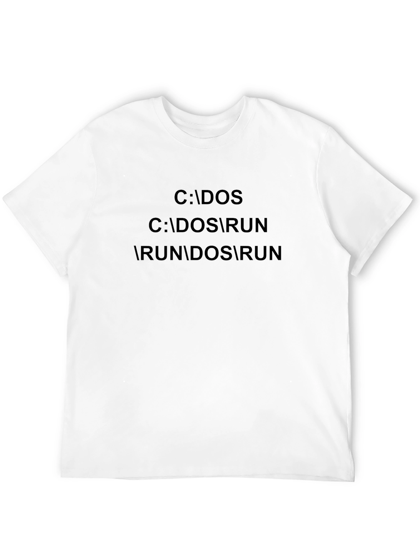 C:\DOS Programmer Humor Black T-Shirt