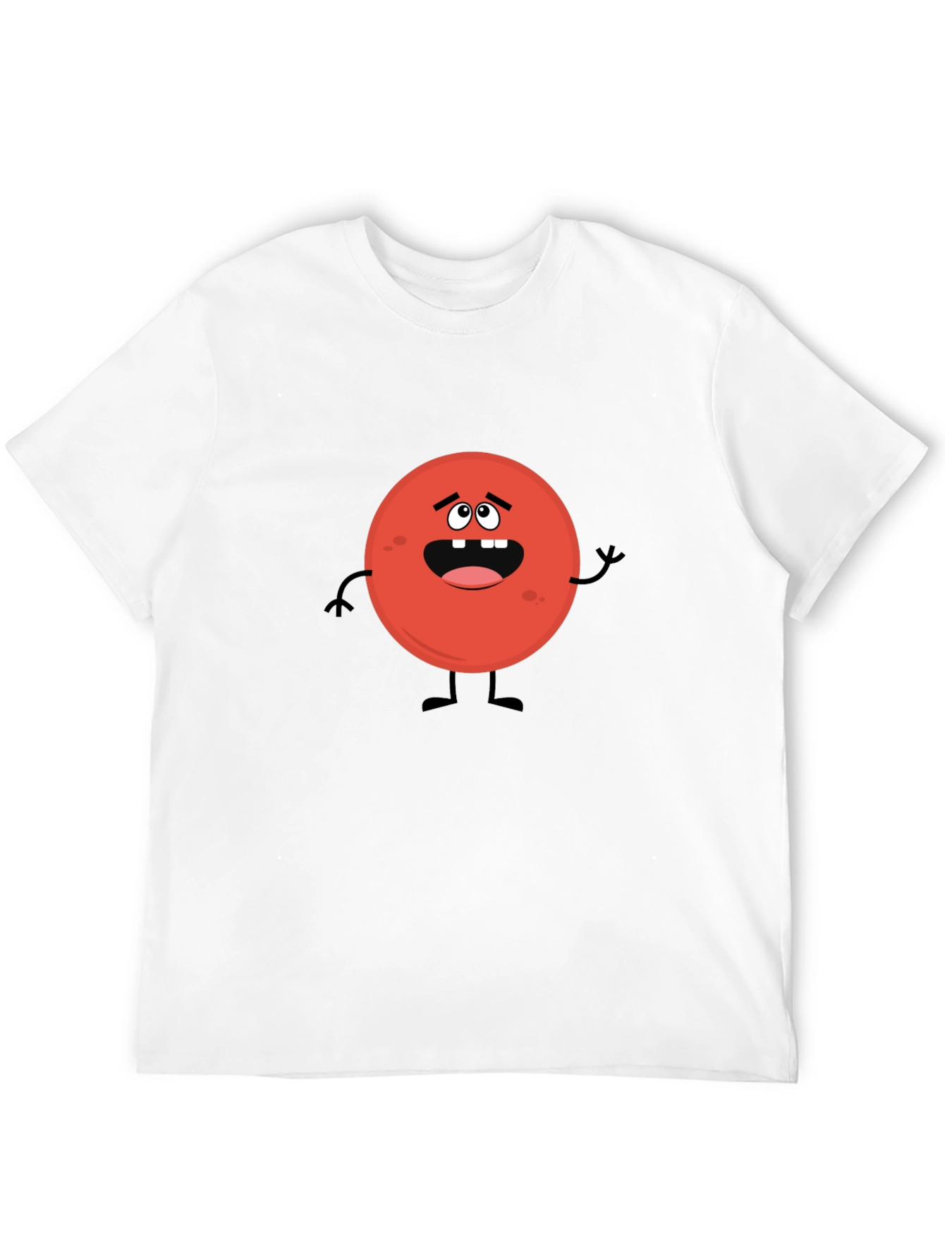 Funny Red Blood Cell Cartoon Graphic Black T-Shirt
