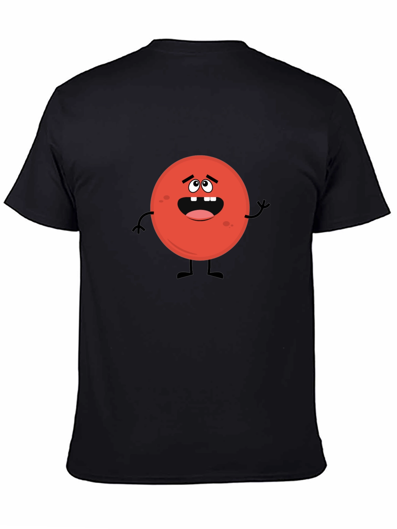 Funny Red Blood Cell Cartoon Graphic Black T-Shirt