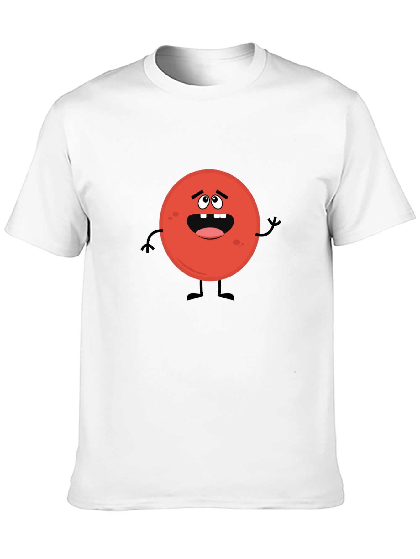 Funny Red Blood Cell Cartoon Graphic Black T-Shirt