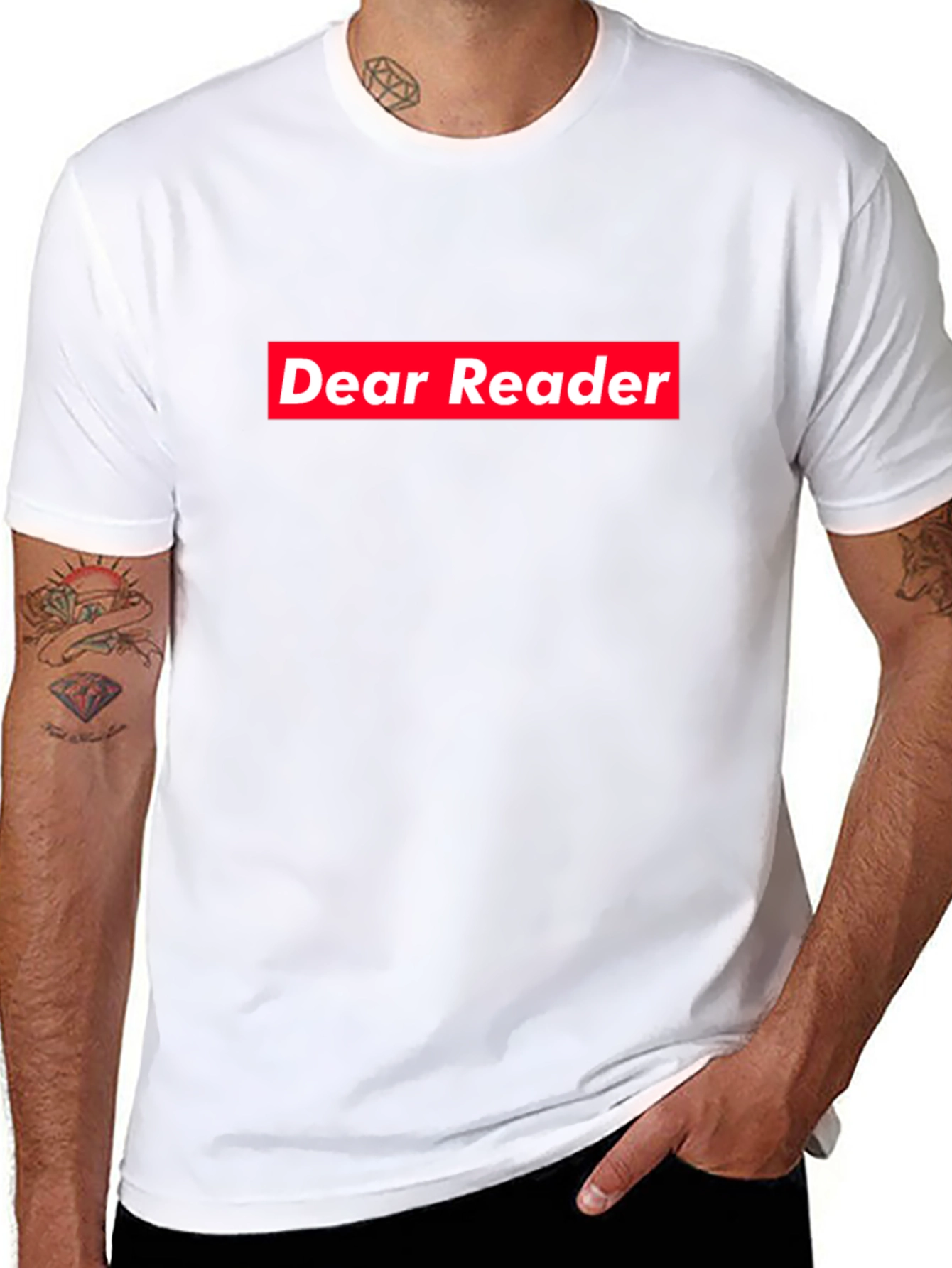 Dear Reader Graphic Tee - Black Cotton Blend