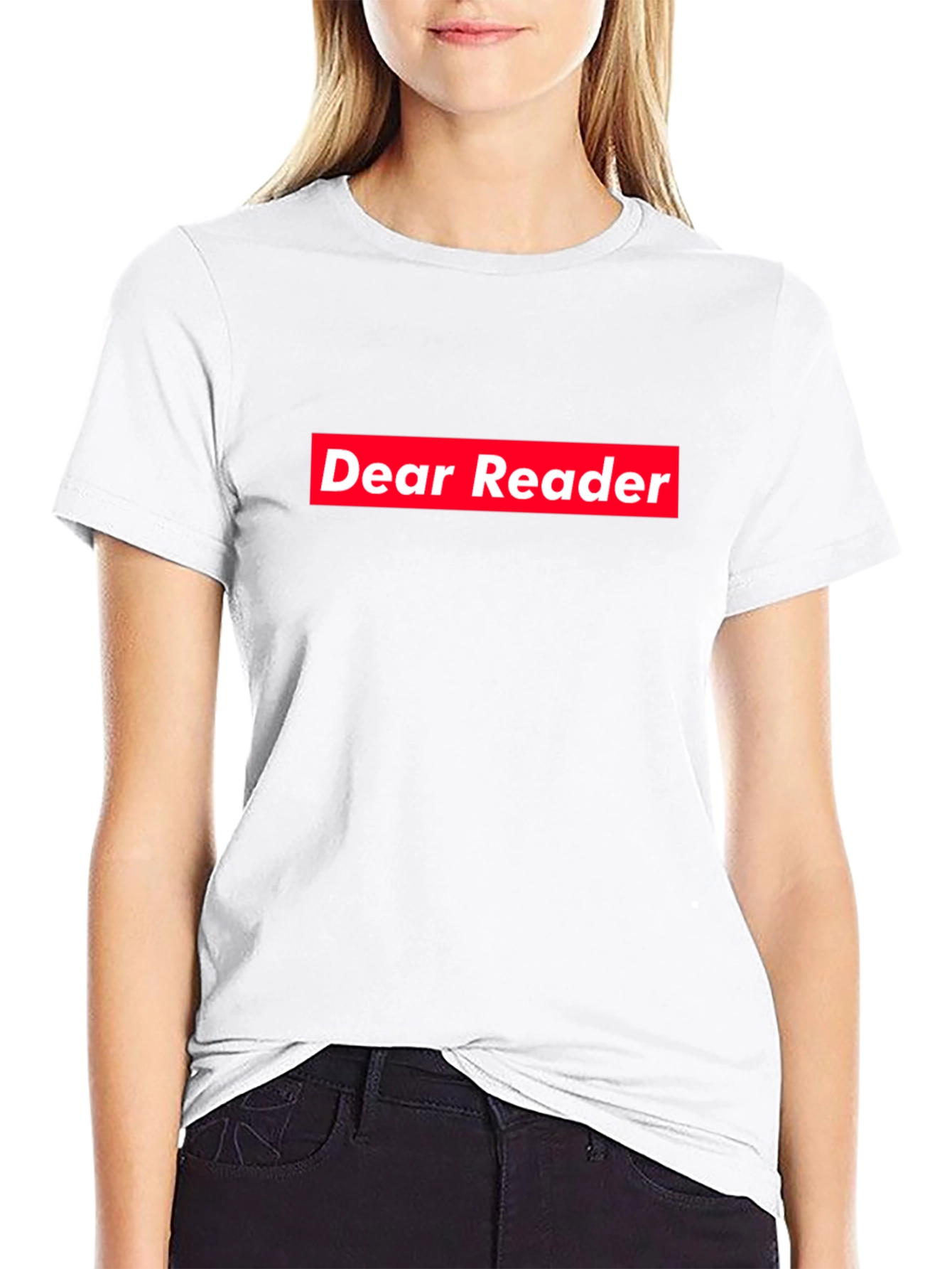Dear Reader Graphic Tee - Black Cotton Blend