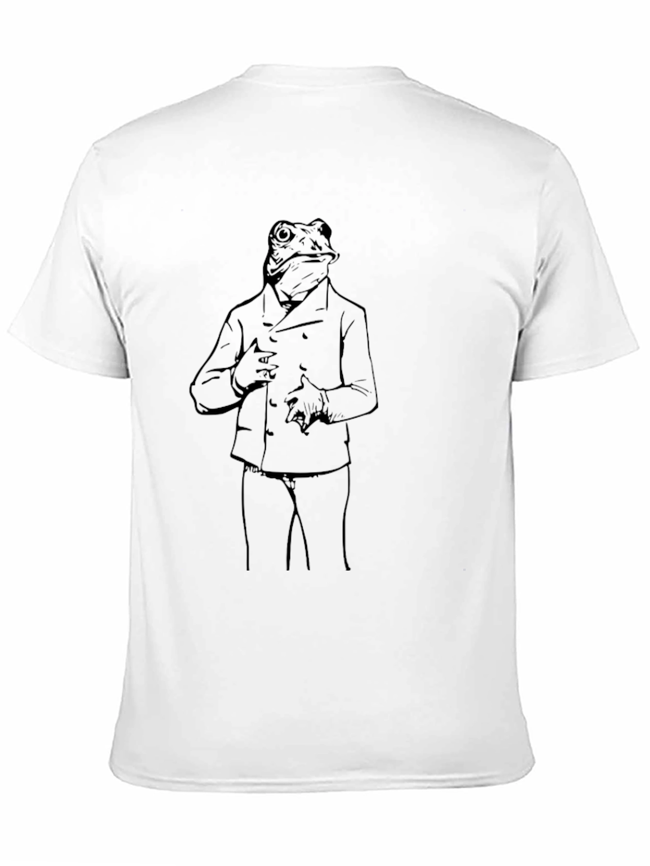 Frog in Suit Black T-Shirt - Quirky Graphic Tee