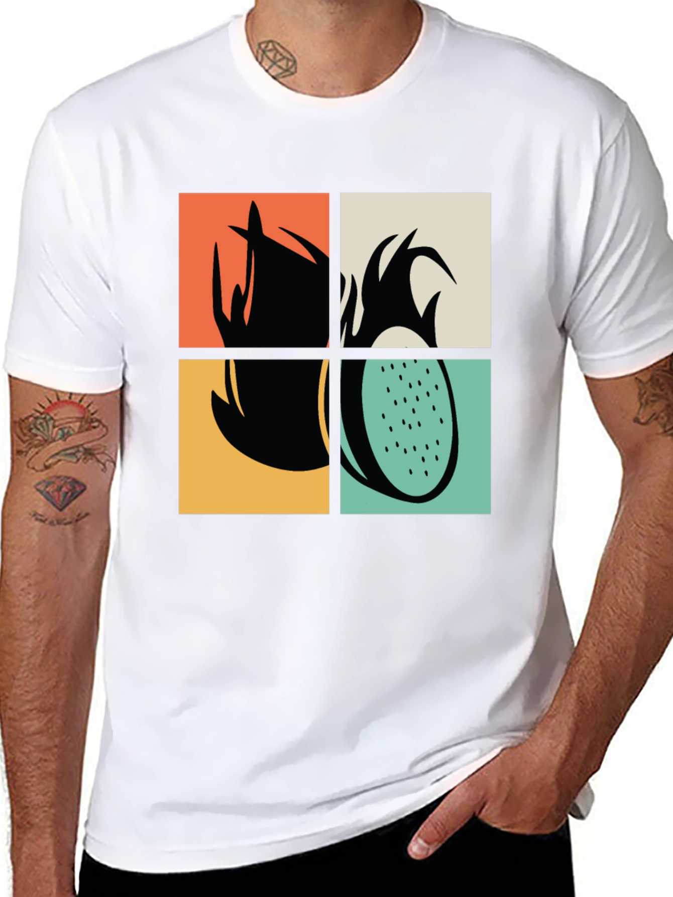 Retro Dragon Fruit Graphic Tee - Unisex