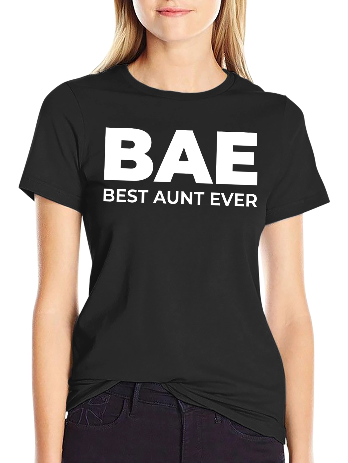 BAE Best Aunt Ever Graphic T-Shirt - Black